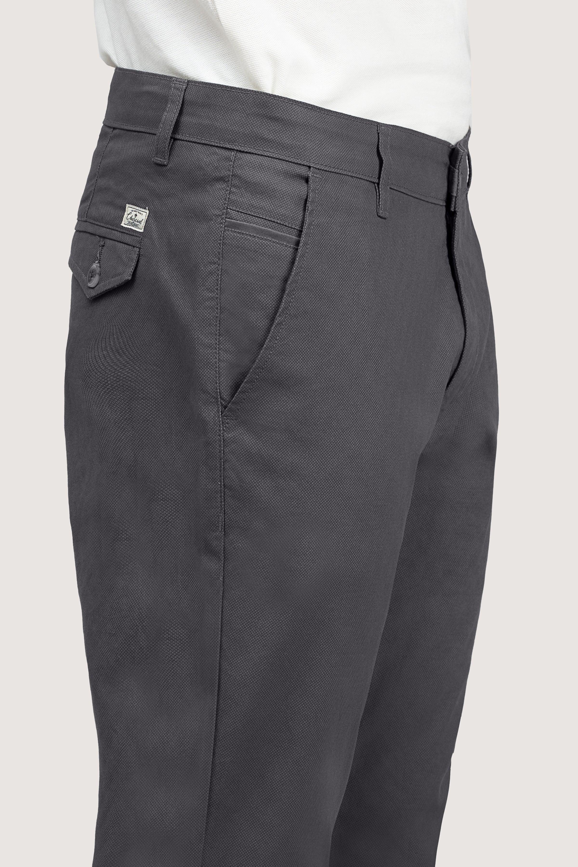 CROSS POCKET PRINTED SLIMFIT PANT DARK GREY - Image 2