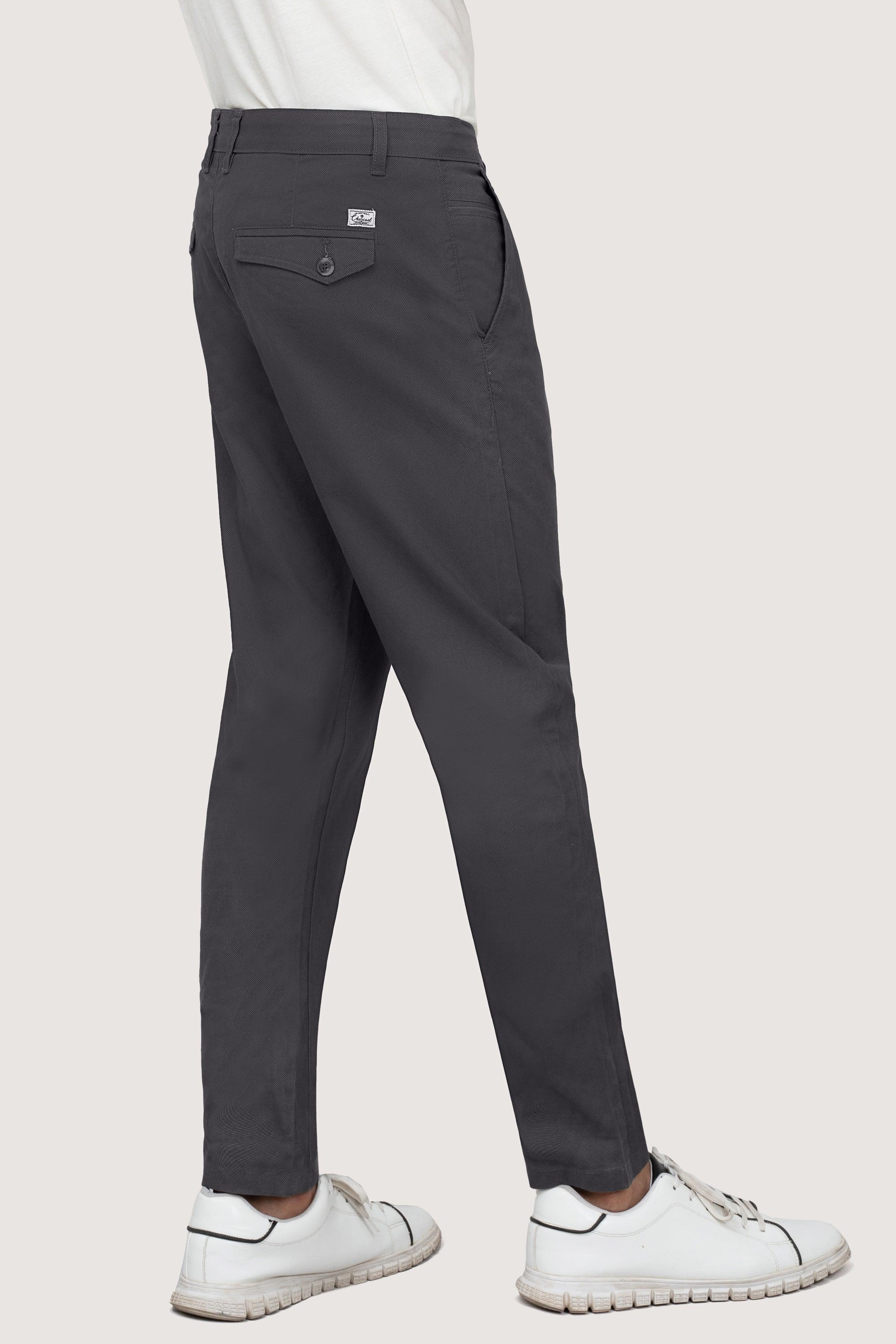 CROSS POCKET PRINTED SLIMFIT PANT DARK GREY - Image 4