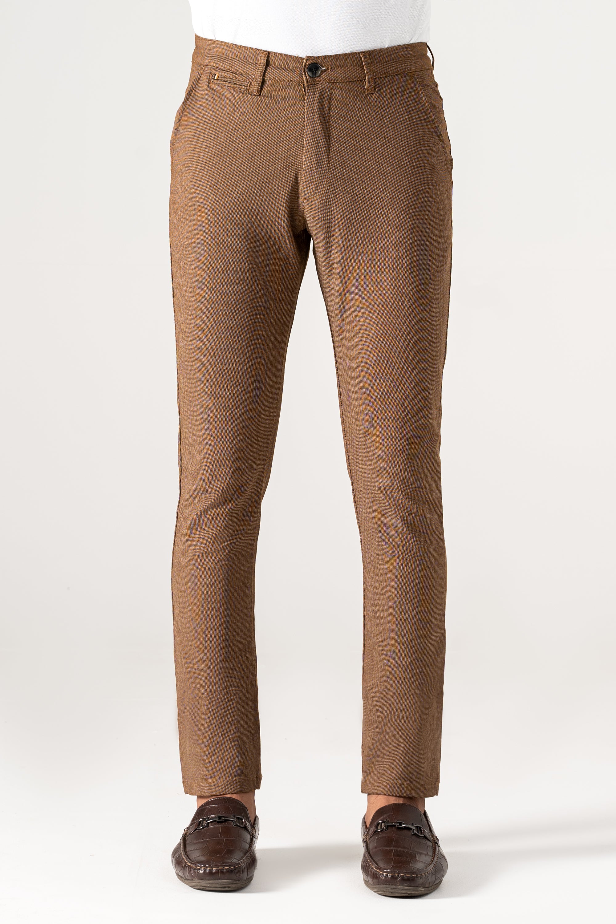 CROSS POCKET TEXTURED PANT BROWN - Image 2