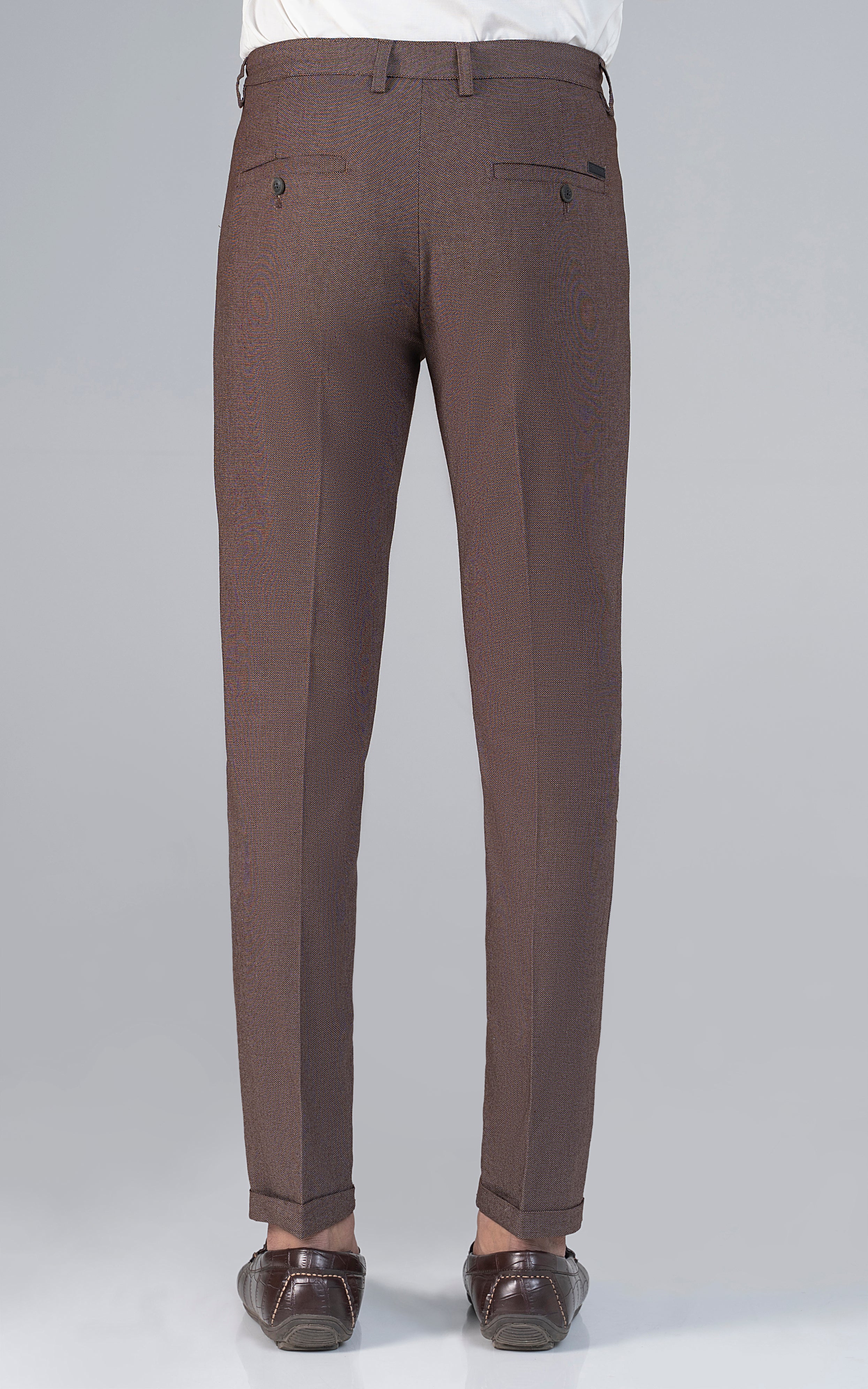 CROSS POCKET TEXTURED PANT BROWN - Image 4