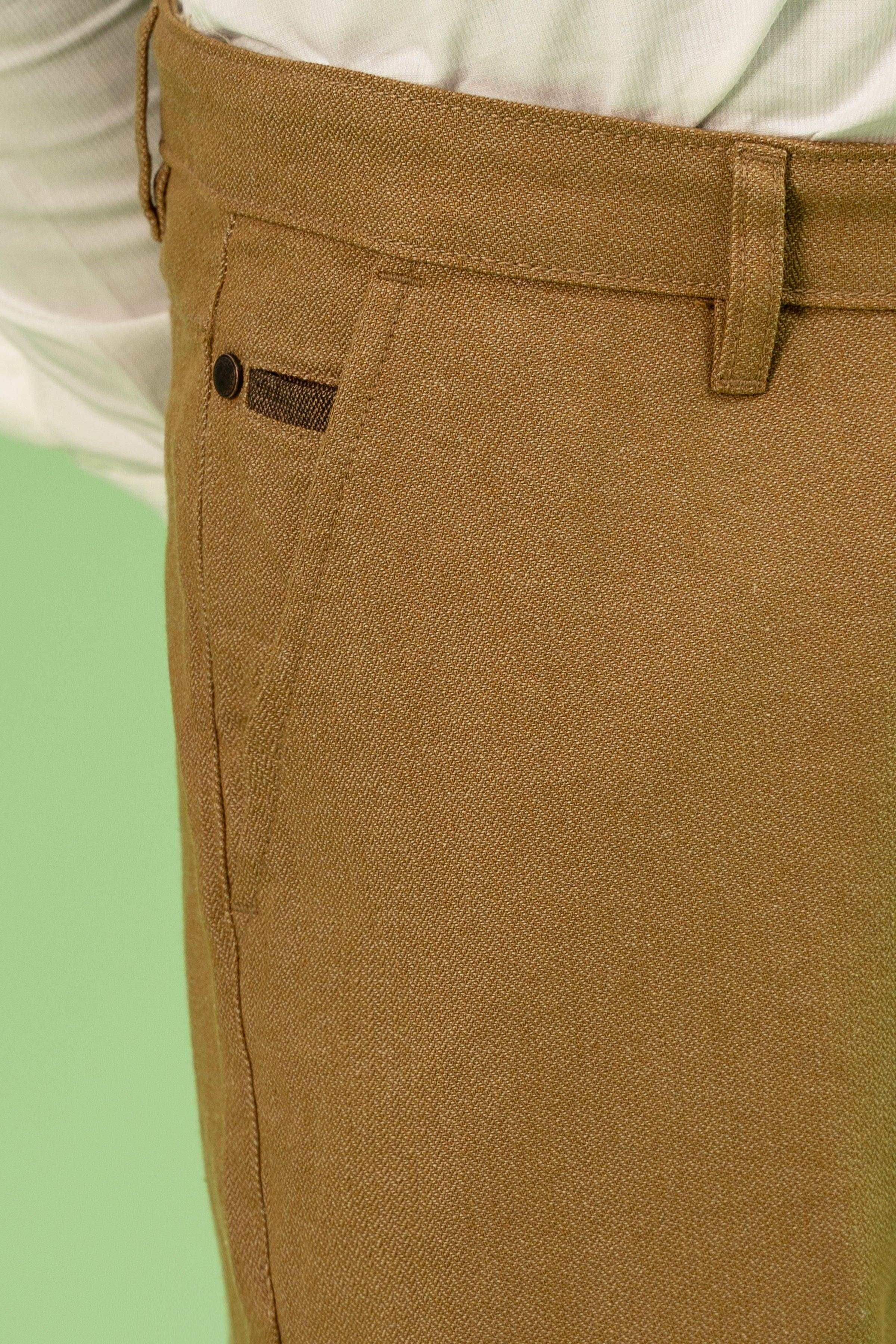 CROSS POCKET TEXTURED PANT KHAKI - Image 4
