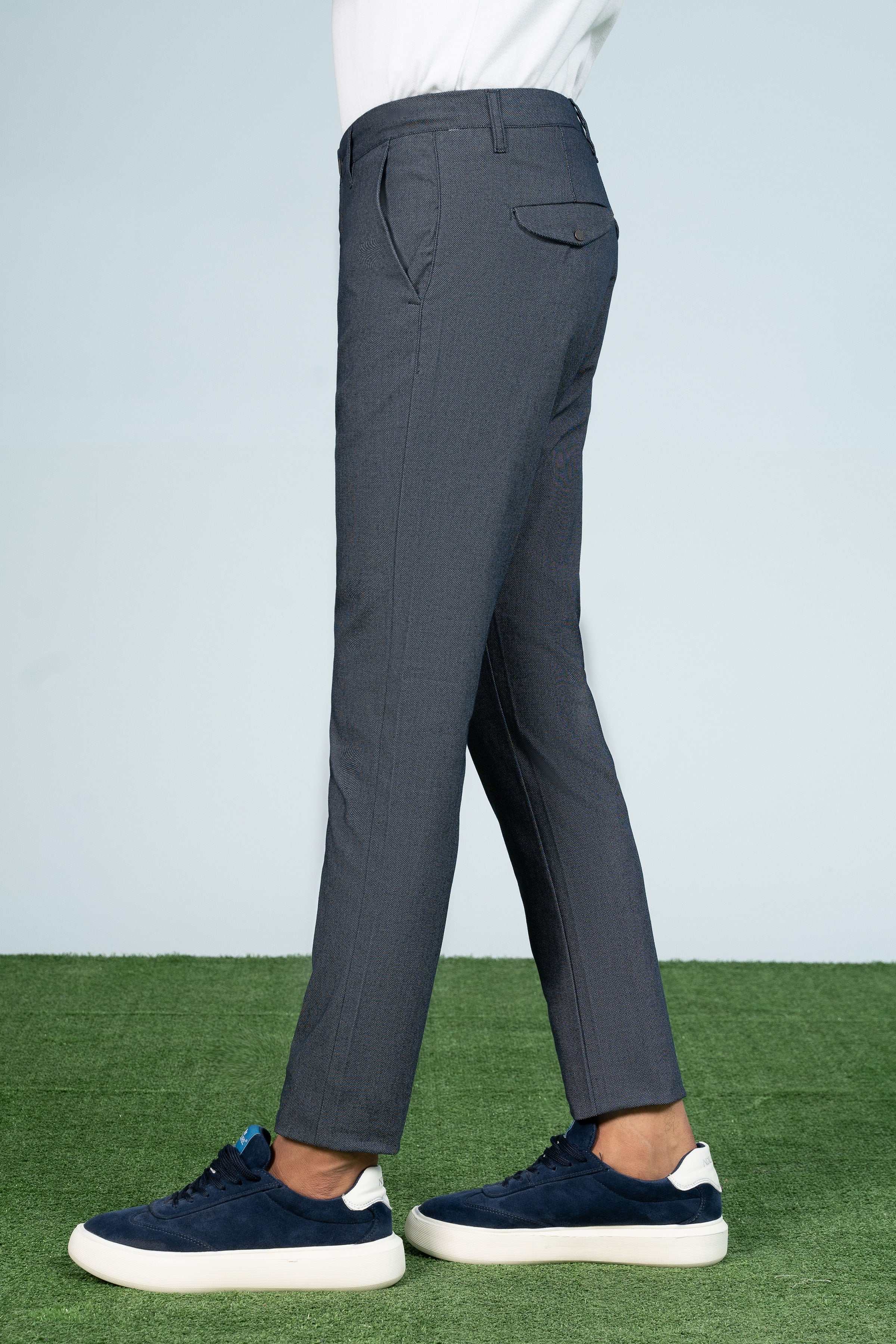 CROSS POCKET TEXTURED PANT NAVY