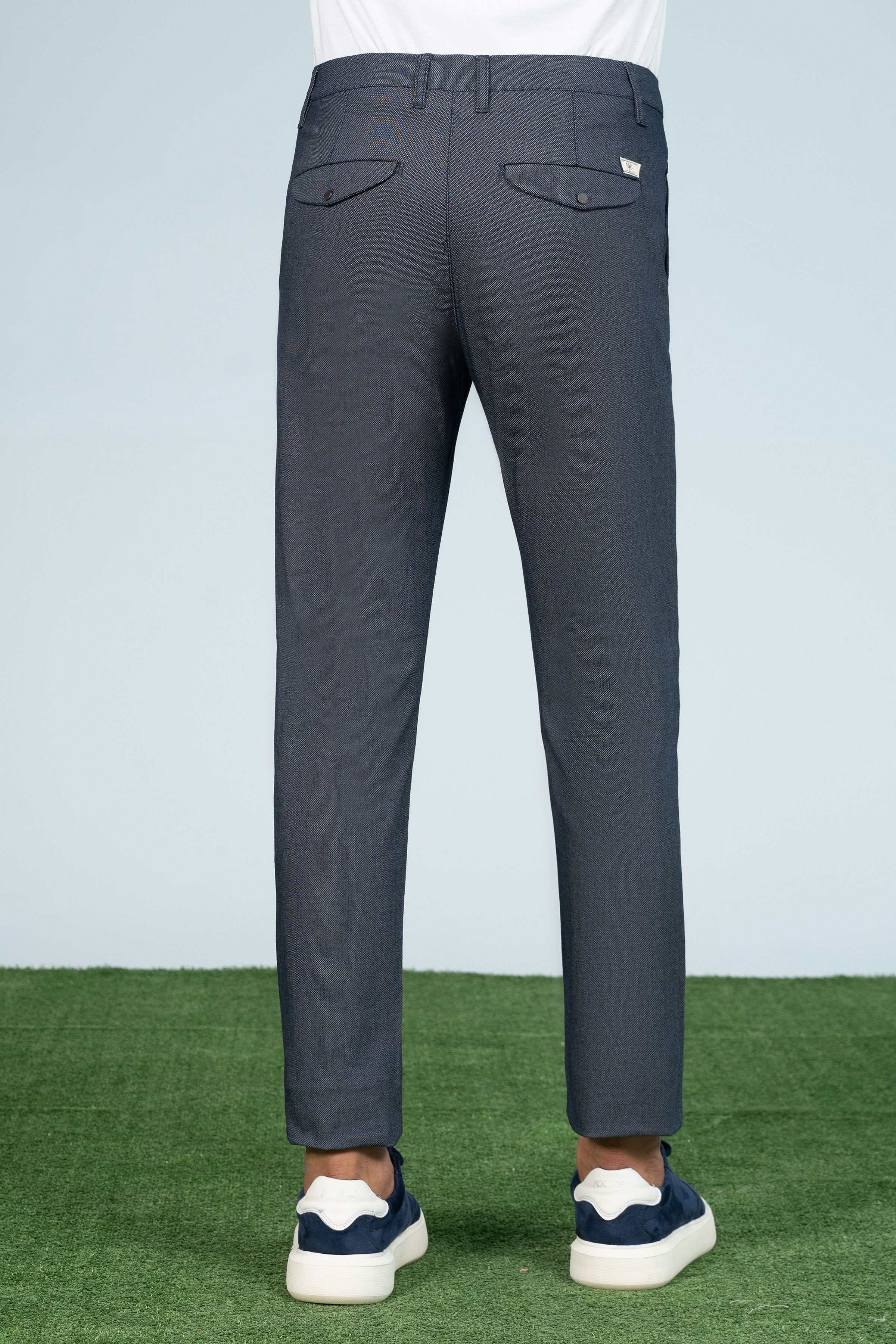 CROSS POCKET TEXTURED PANT NAVY - Image 3