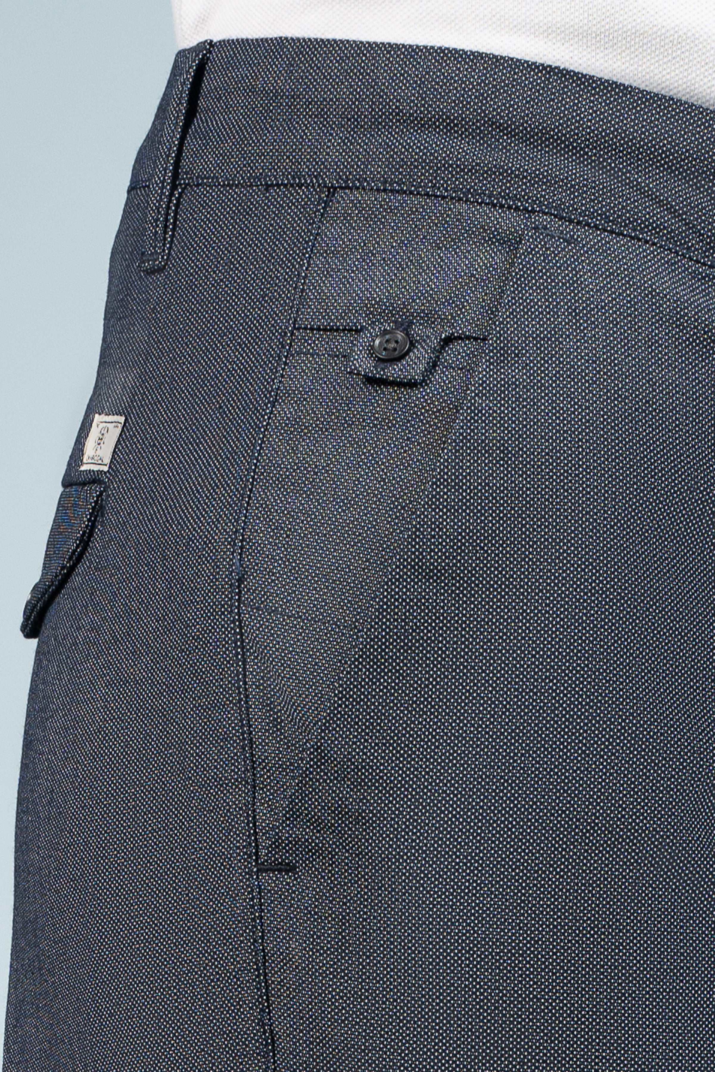CROSS POCKET TEXTURED PANT NAVY - Image 4