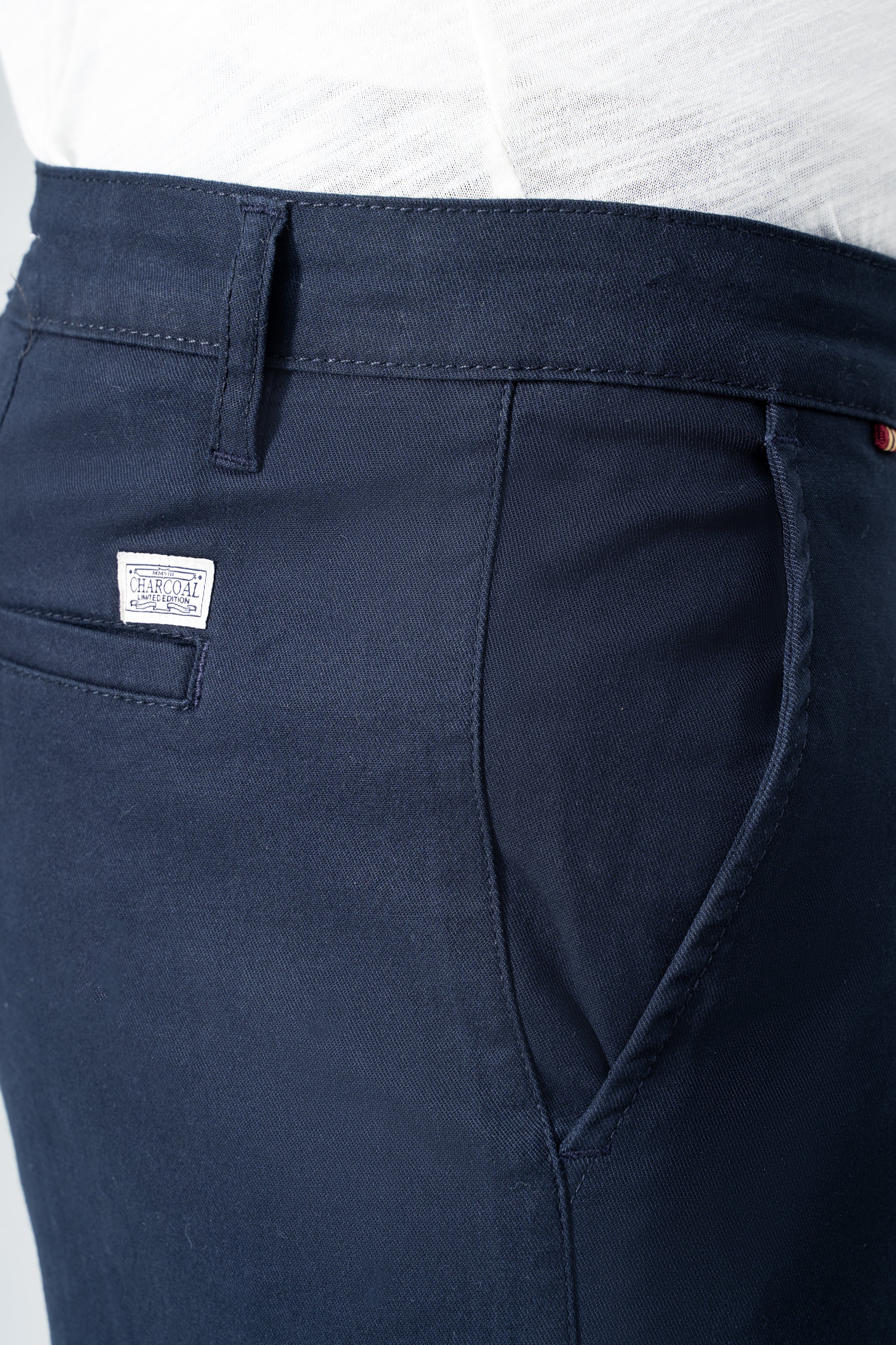 CROSS POCKET TWILL SLIM FIT PANT NAVY - Image 2