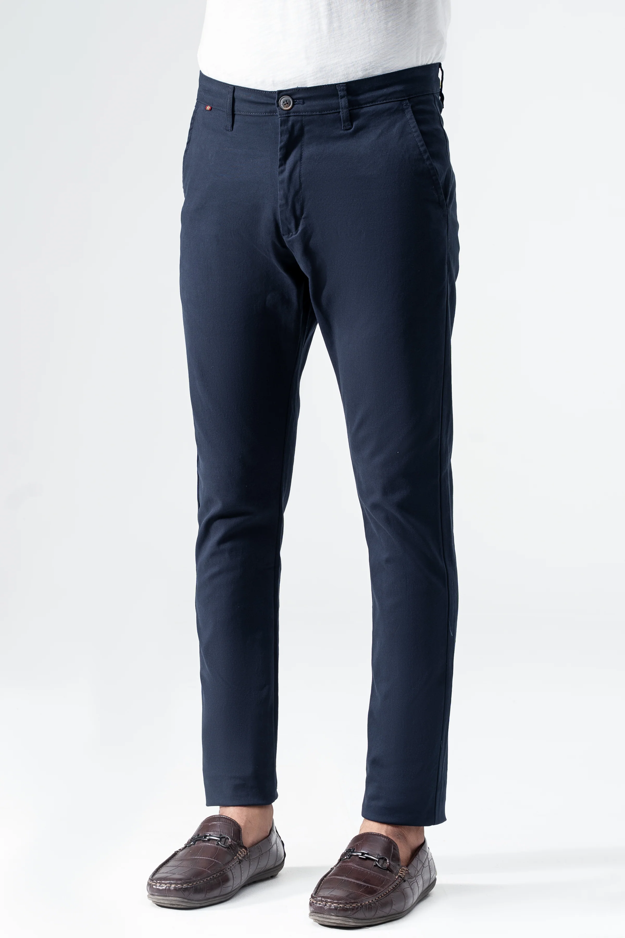 CROSS POCKET TWILL SLIM FIT PANT NAVY - Image 3
