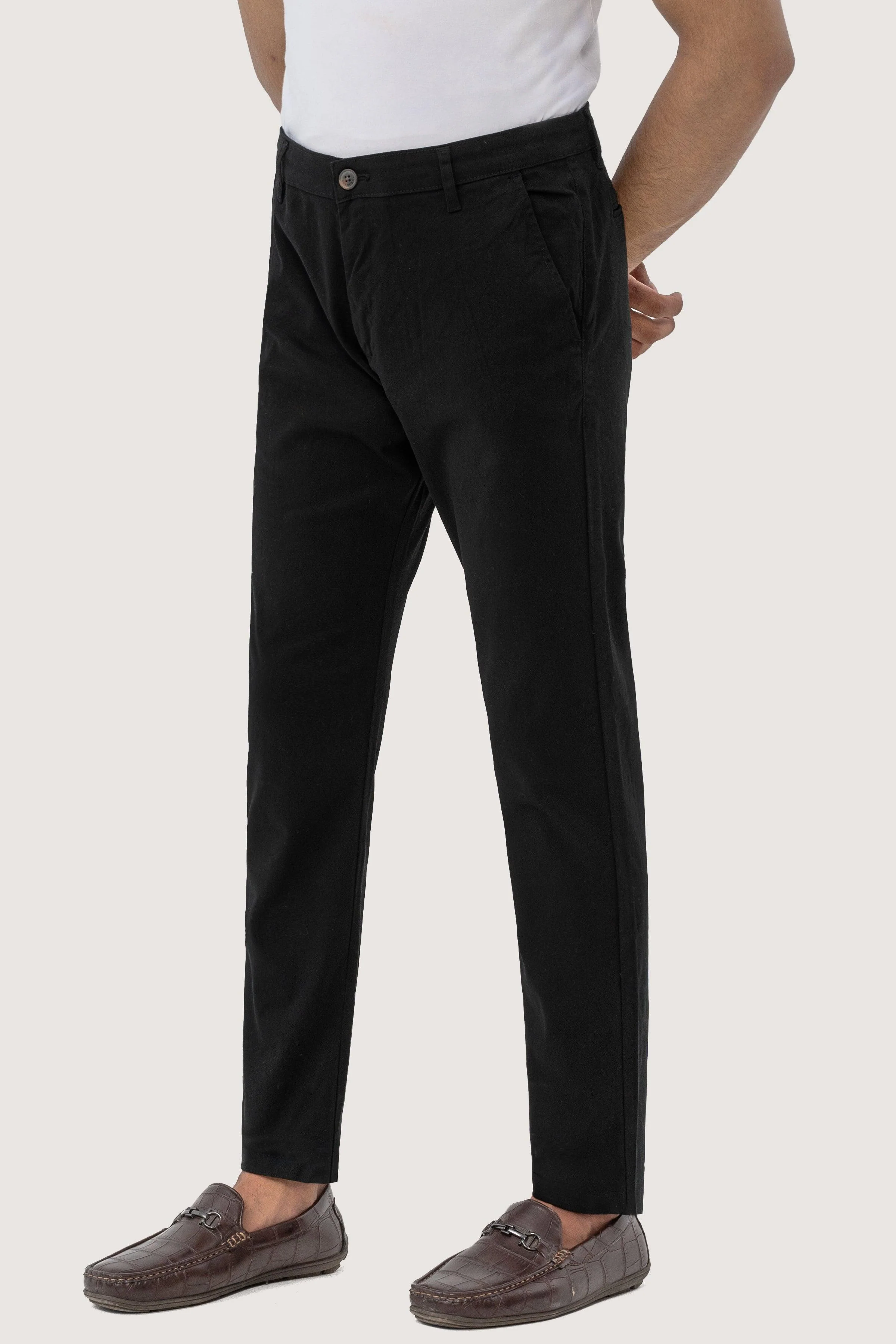 CROSS POCKET TWILL SLIMFIT PANT BLACK - Image 2