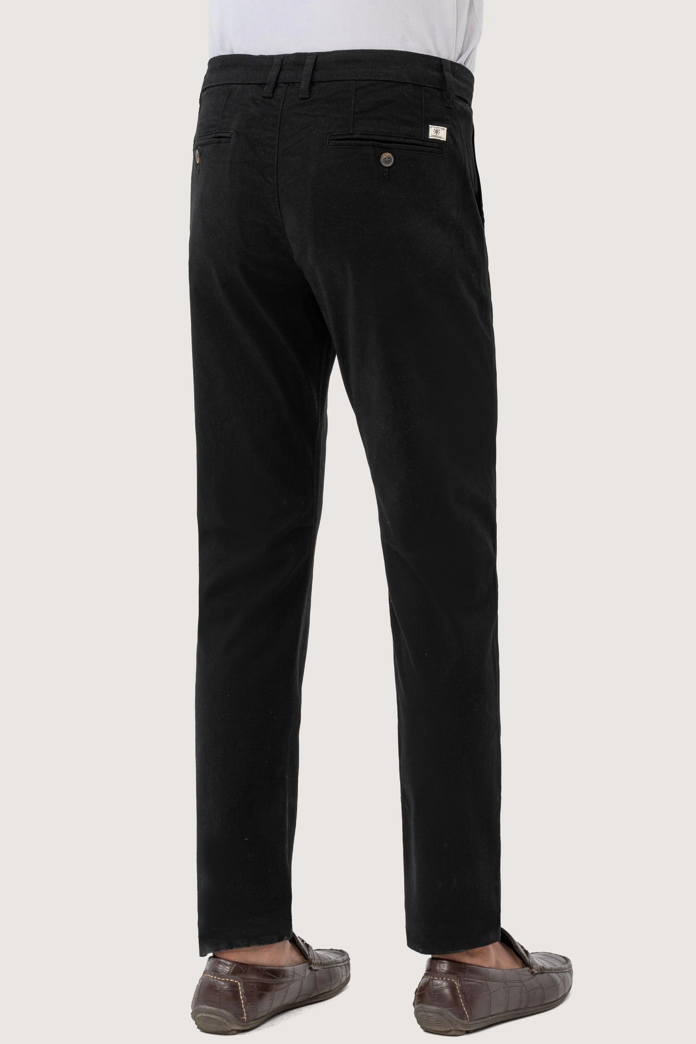 CROSS POCKET TWILL SLIMFIT PANT BLACK - Image 3