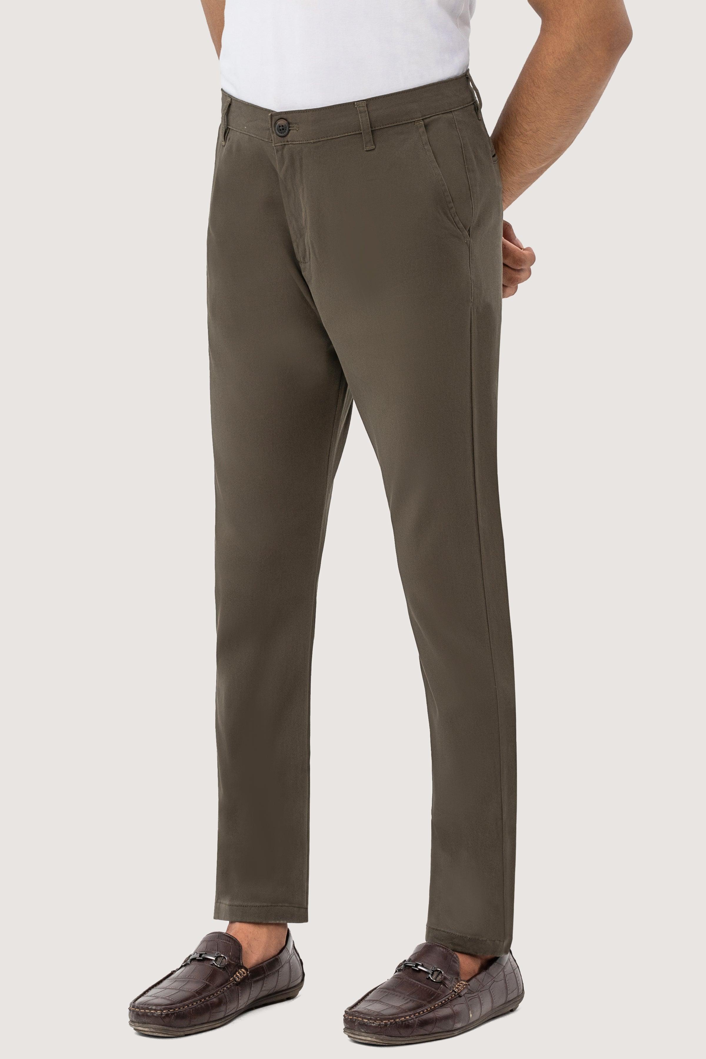 CROSS POCKET TWILL SLIMFIT PANT DARK OLIVE - Image 2