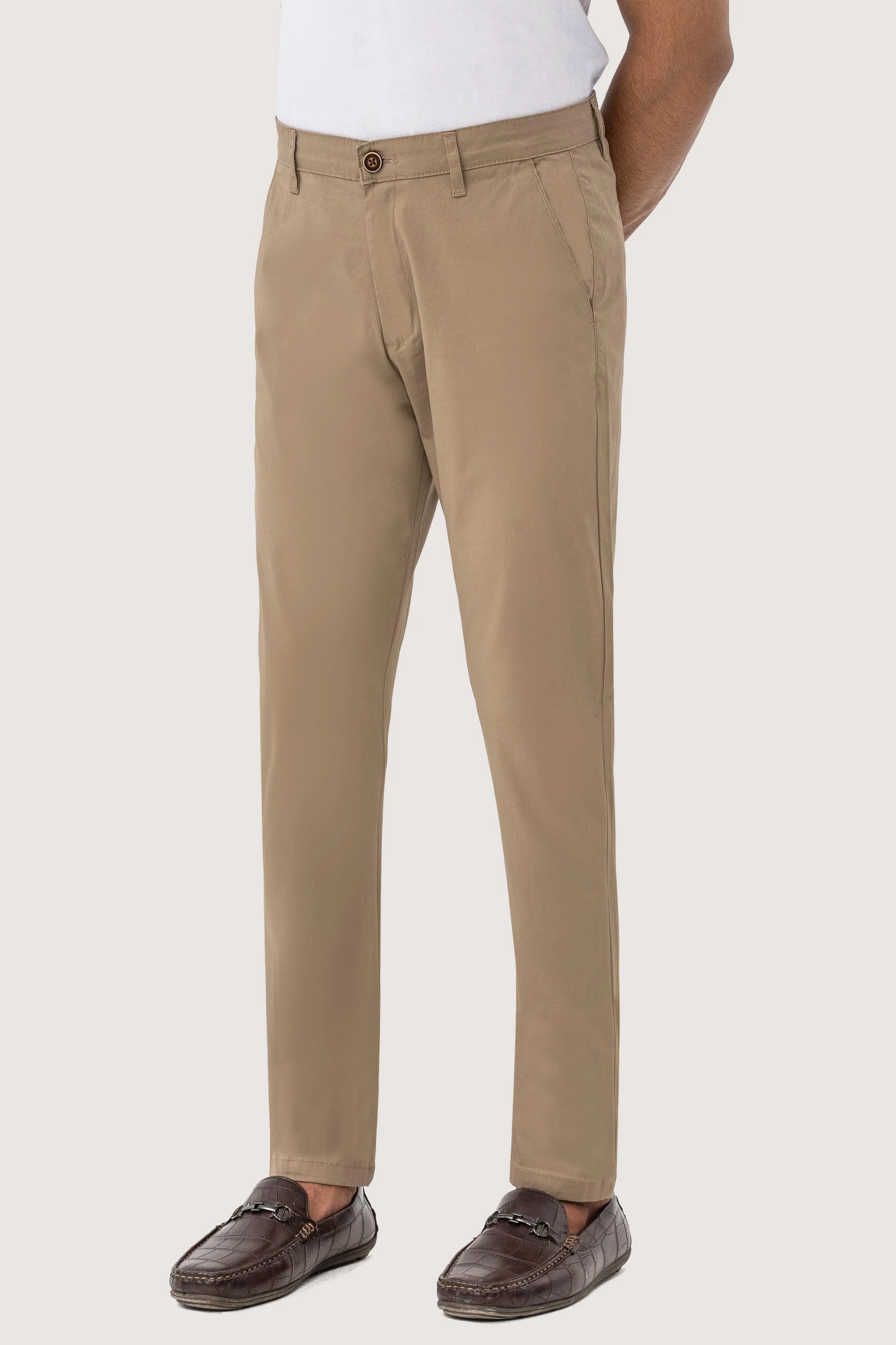 CROSS POCKET TWILL SLIMFIT PANT LIGHT KHAKI - Image 2