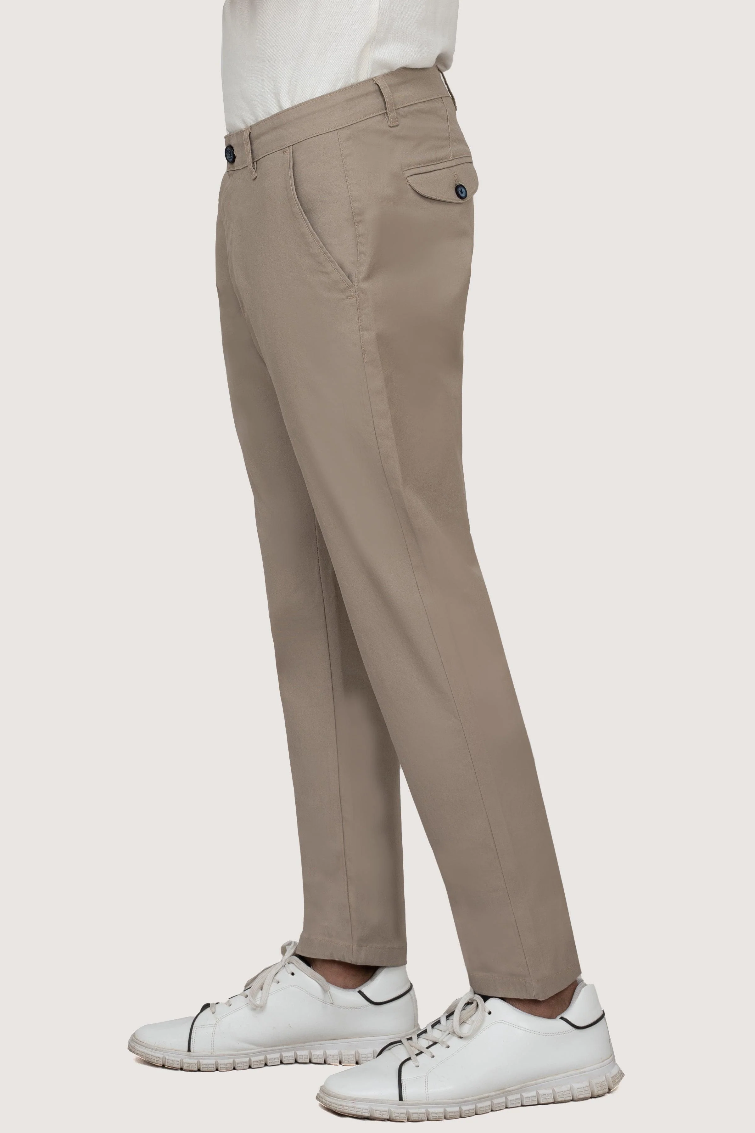 CROSS POCKET TWILL SLIMFIT PANT LIGHT KHAKI - Image 3