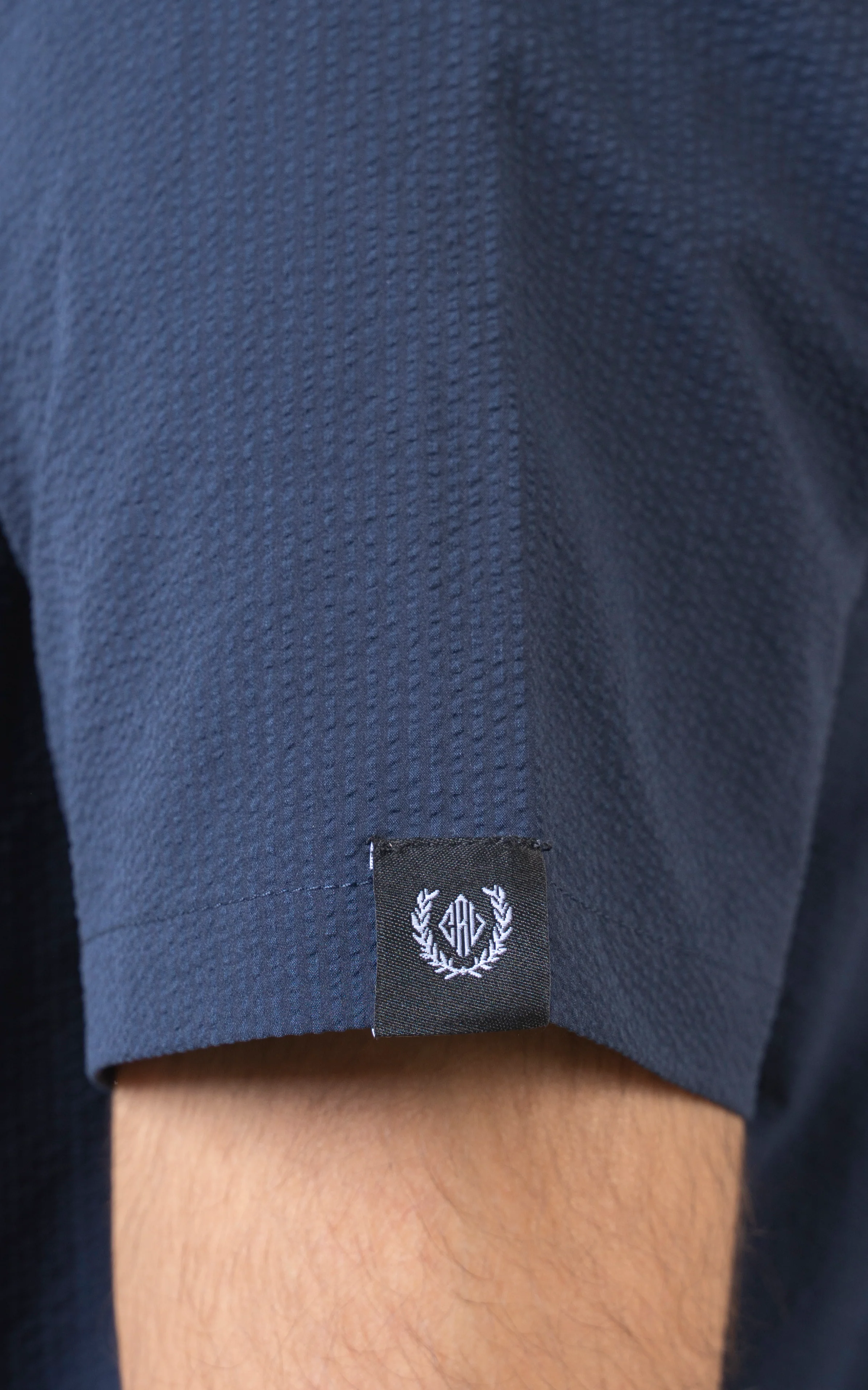 CUBAN COLLAR SHIRT NAVY - Image 6