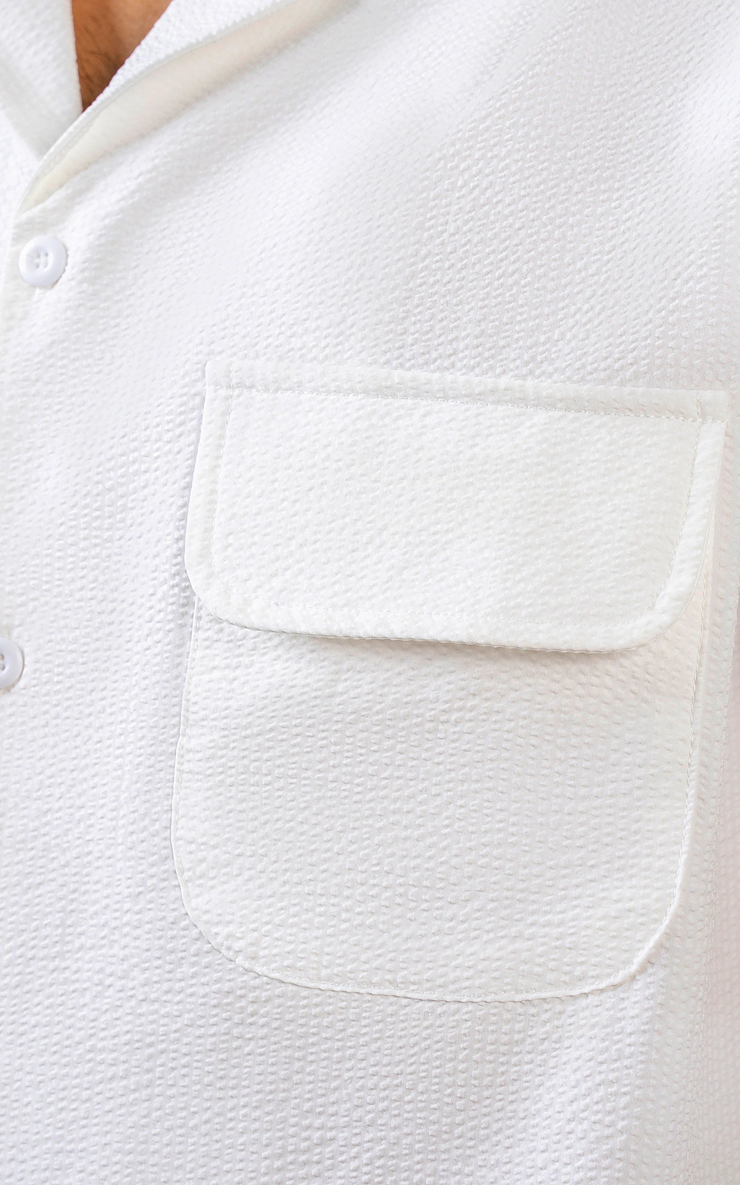 CUBAN COLLAR SHIRT OFF WHITE - Image 3