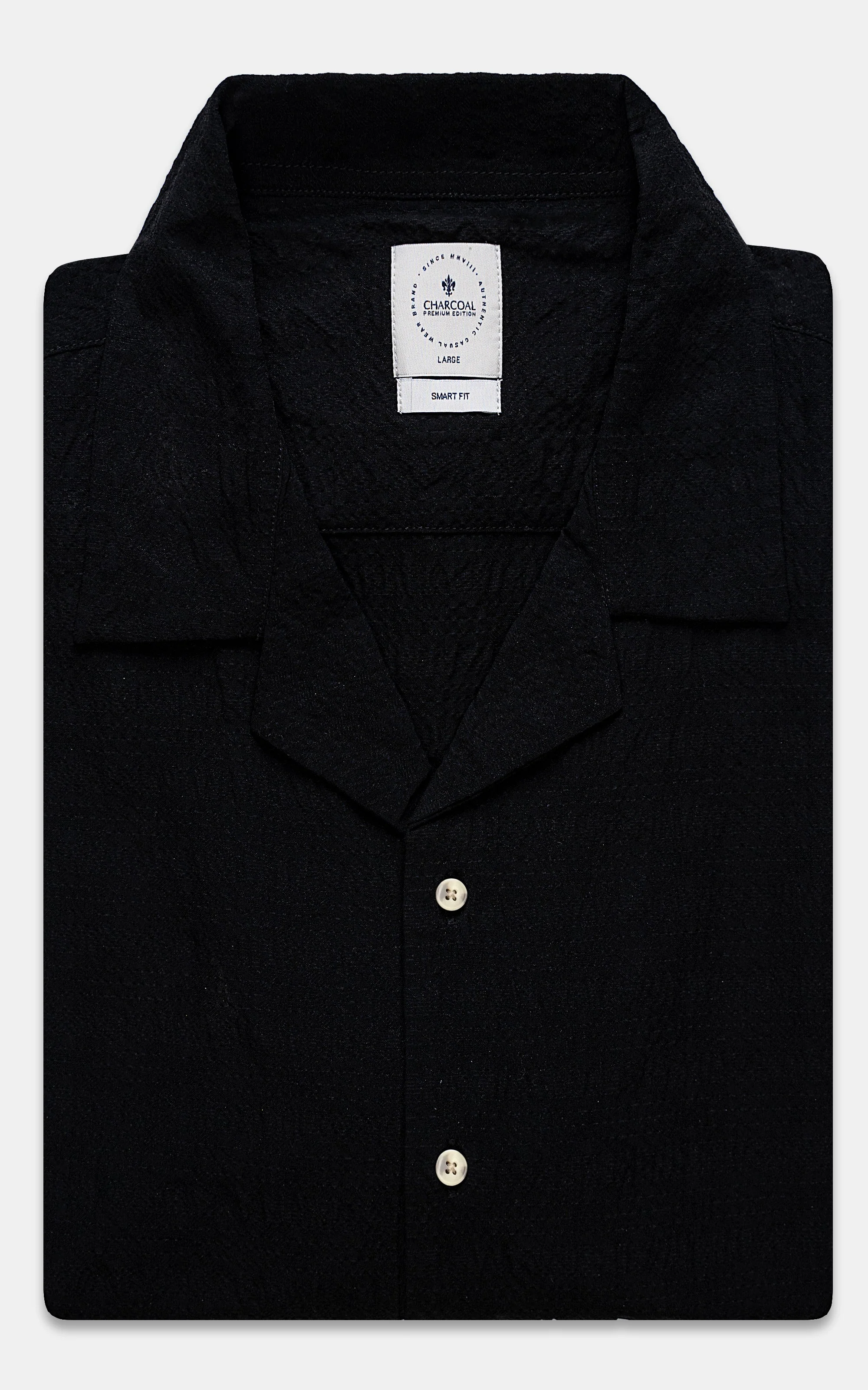 CUBAN RELAXED SHIRT BLACK - Image 4