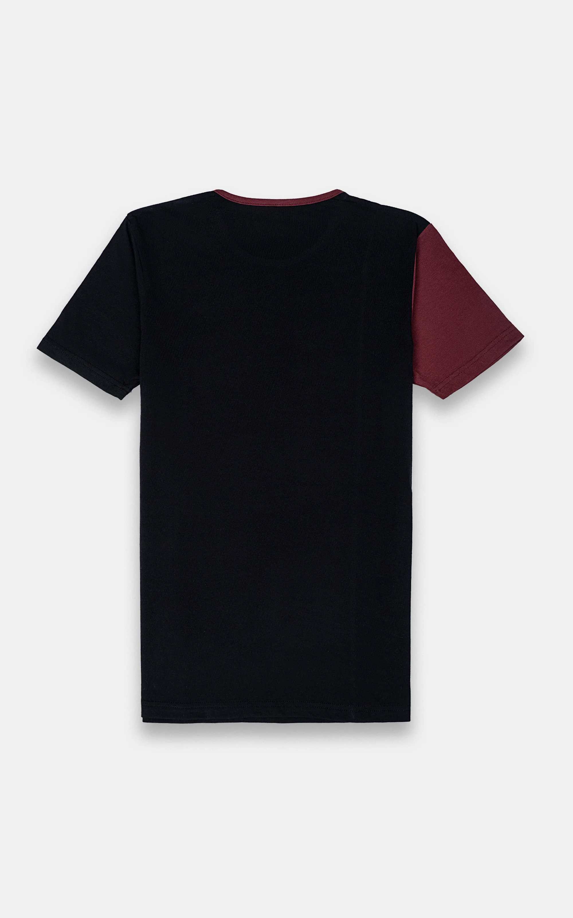 CUT AND SEW T-SHIRT BLACK - Image 3