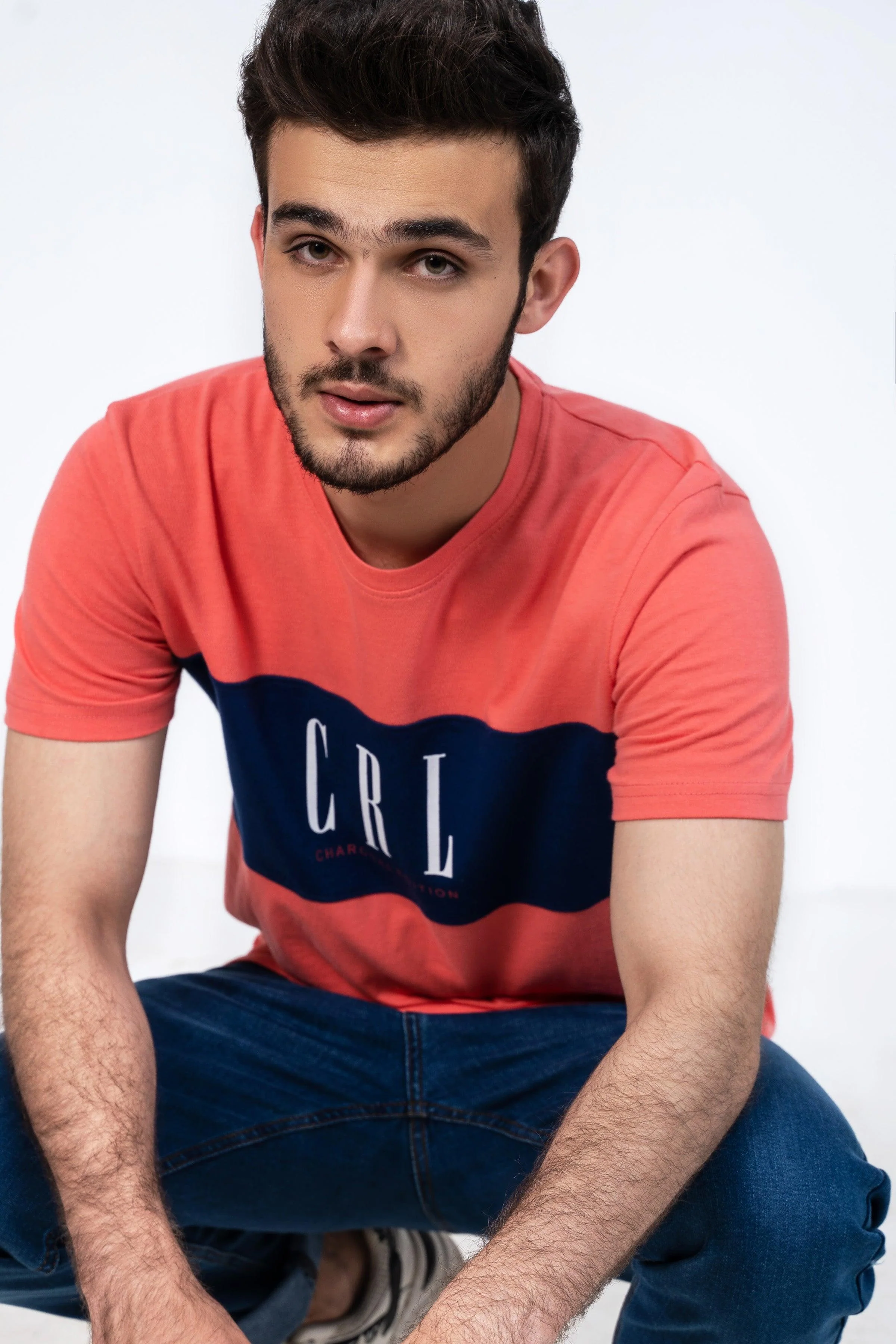 CUT & SEW T SHIRT CORAL PINK - Image 5