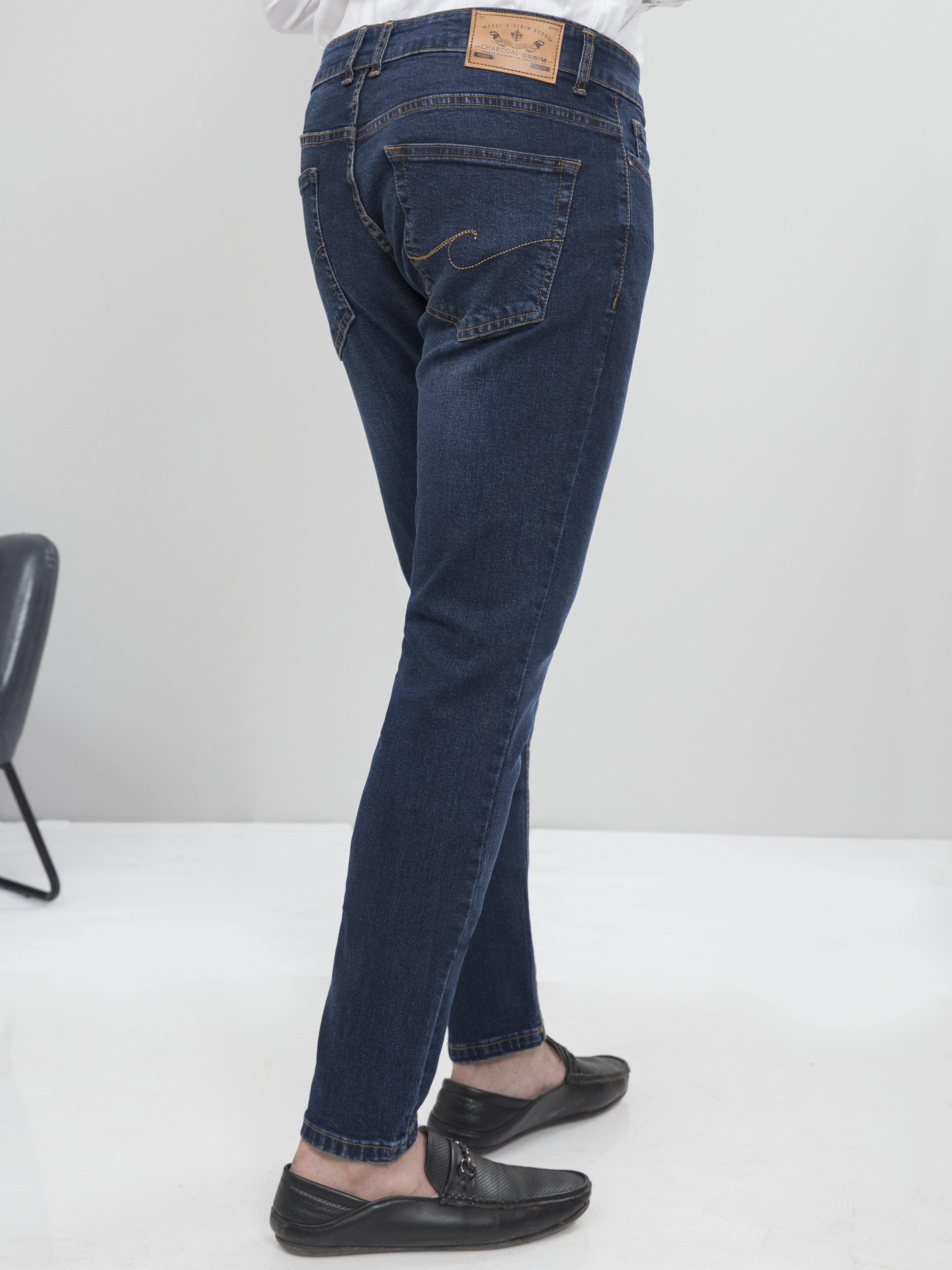 DENIM SLIM FIT JEANS DARK BLUE - Image 2