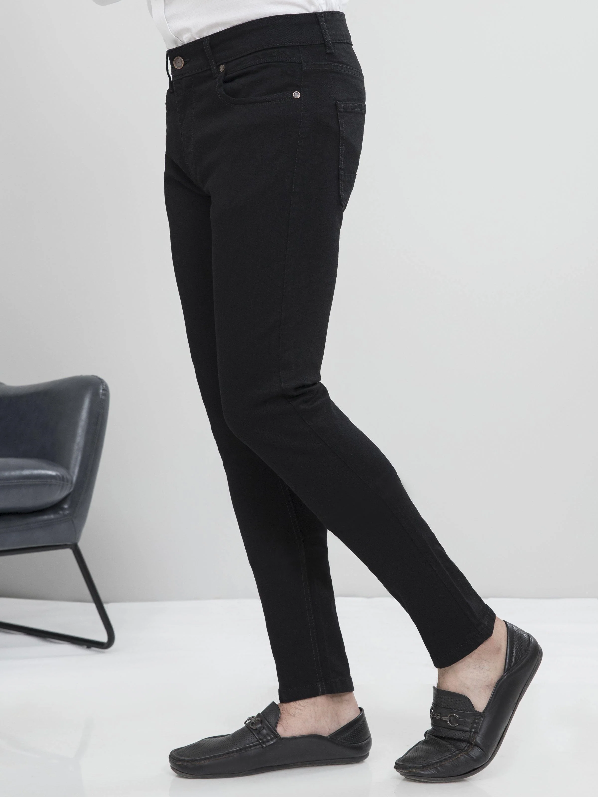 DENIM SKINY FIT JEANS BLACK - Image 2