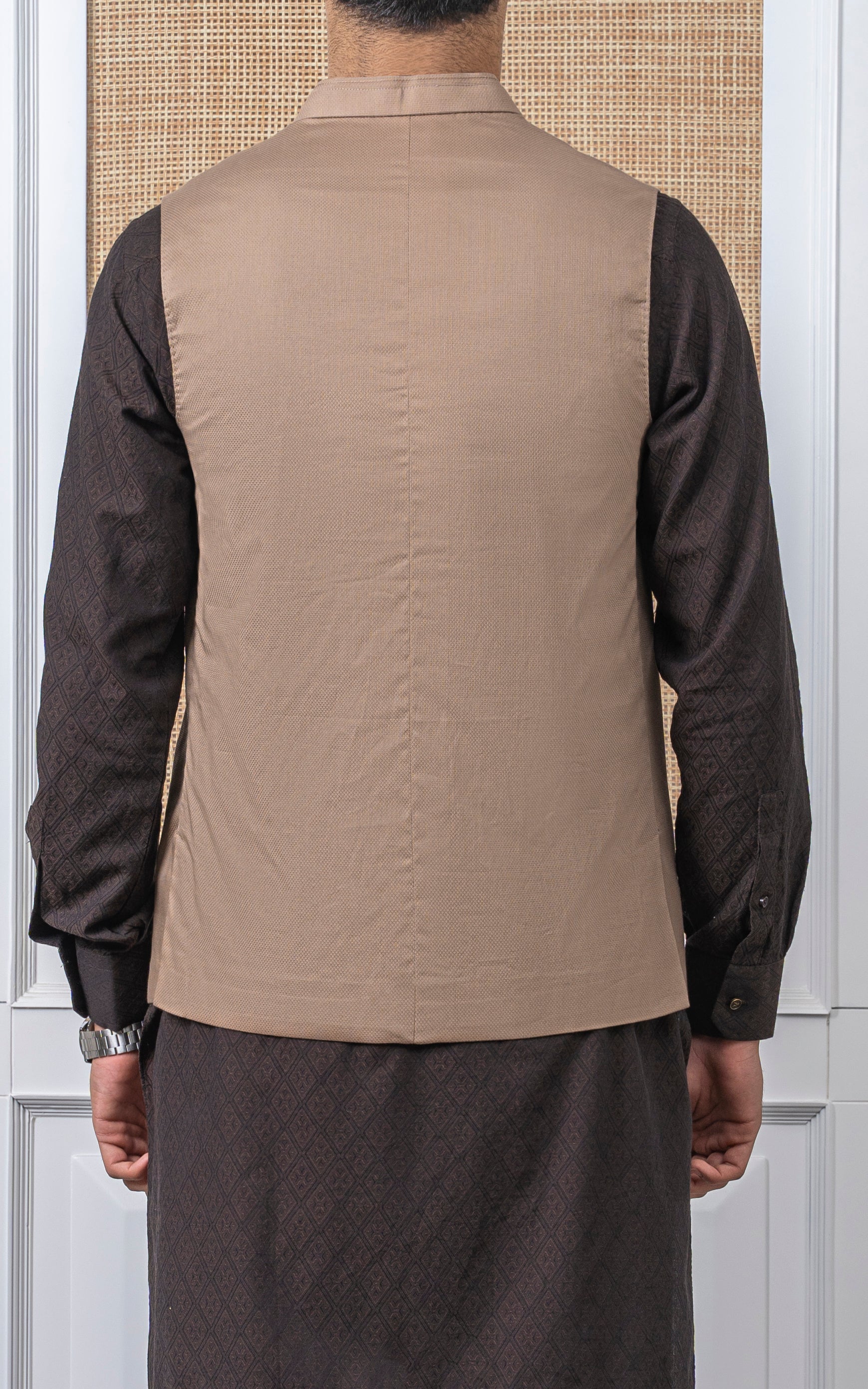 DOBBY TEXTURED W/C - PREMIUM COLLECTION KHAKI - Image 4