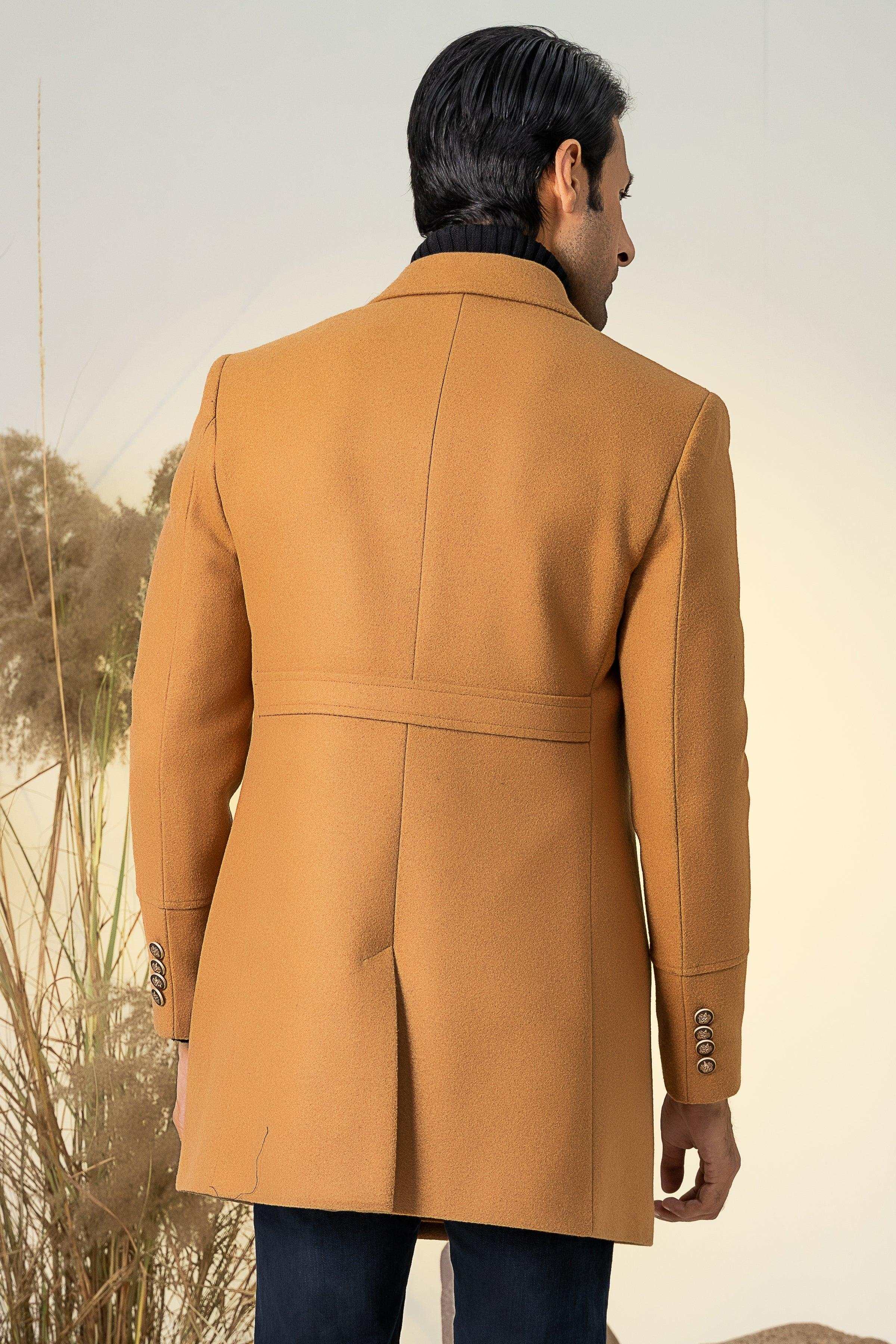 DOUBLE BREASTED LONG COAT MUSTARD - Image 2