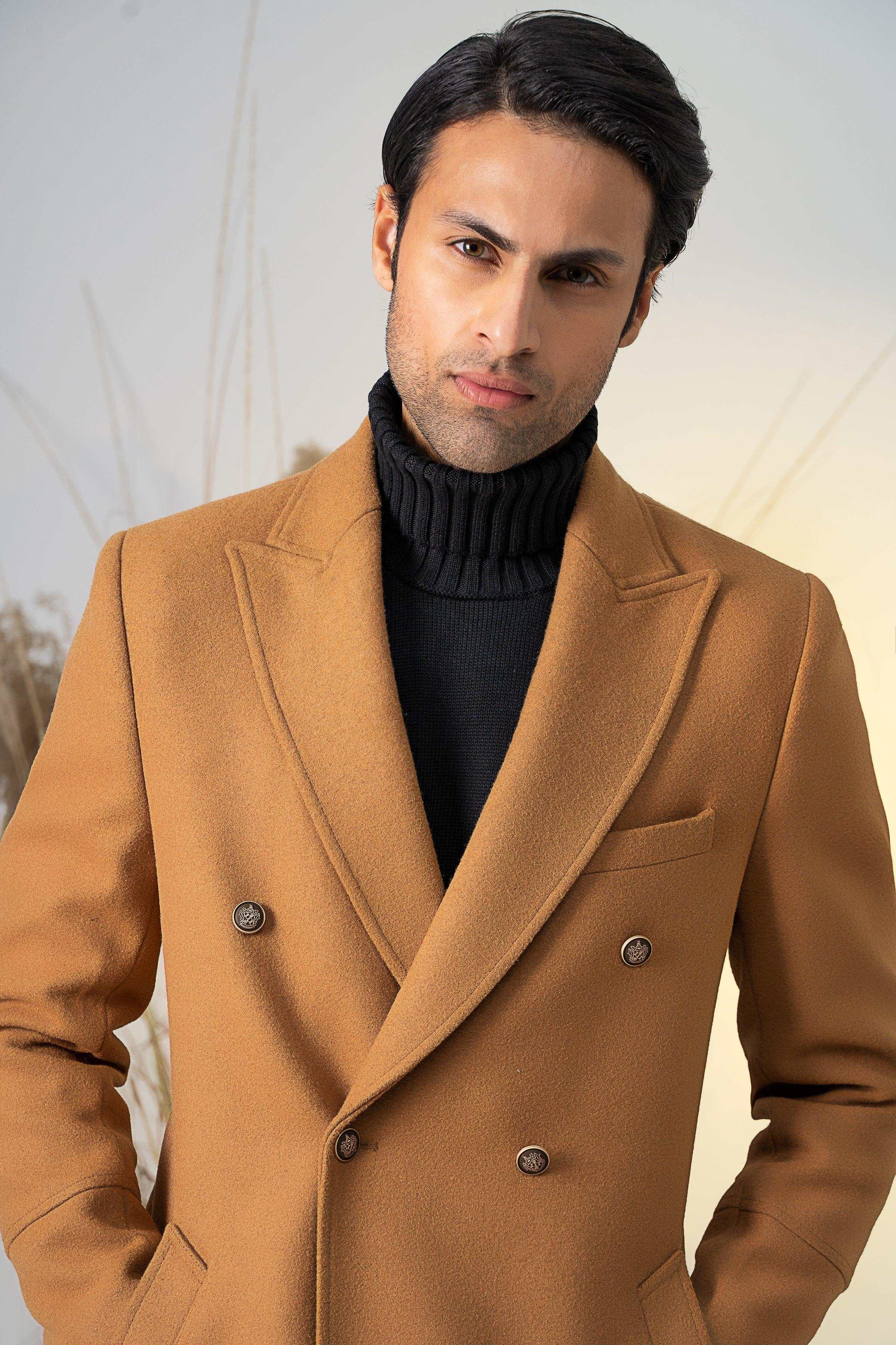 DOUBLE BREASTED LONG COAT MUSTARD - Image 4
