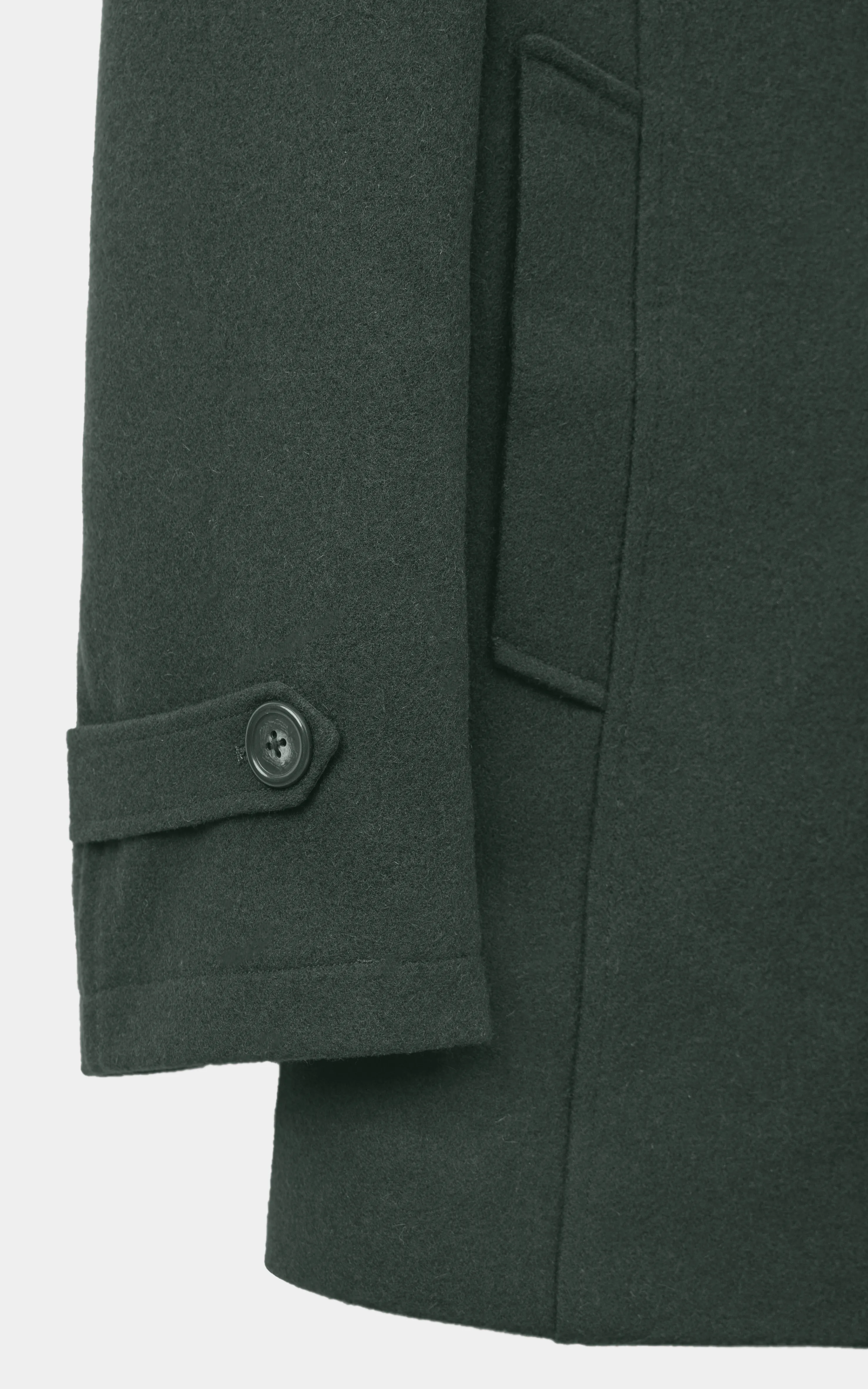 DOUBLE BREASTED PEACOAT GREEN - Image 3