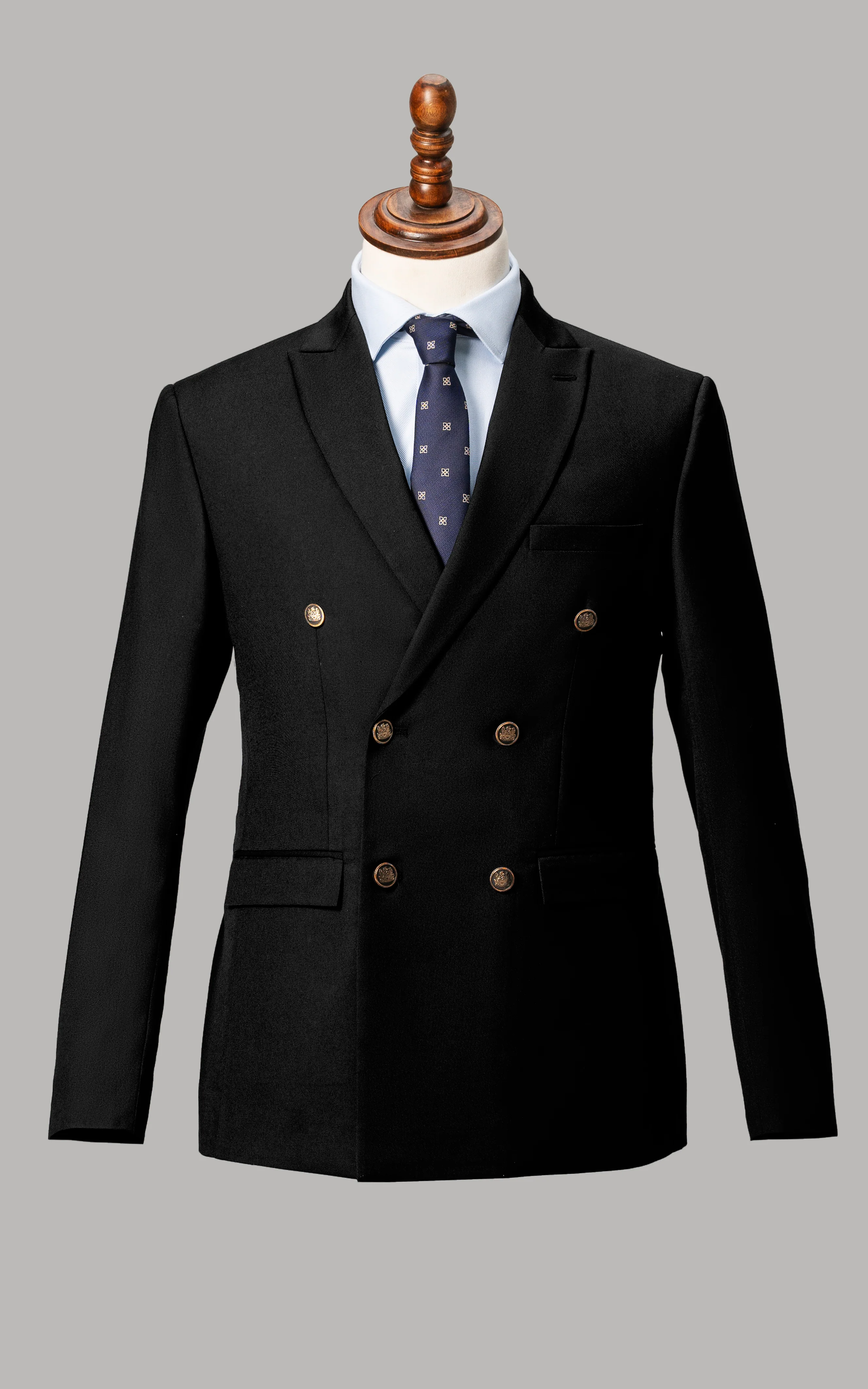 2 PIECE  SUIT DOUBLE BREASTED  BLACK - Image 6