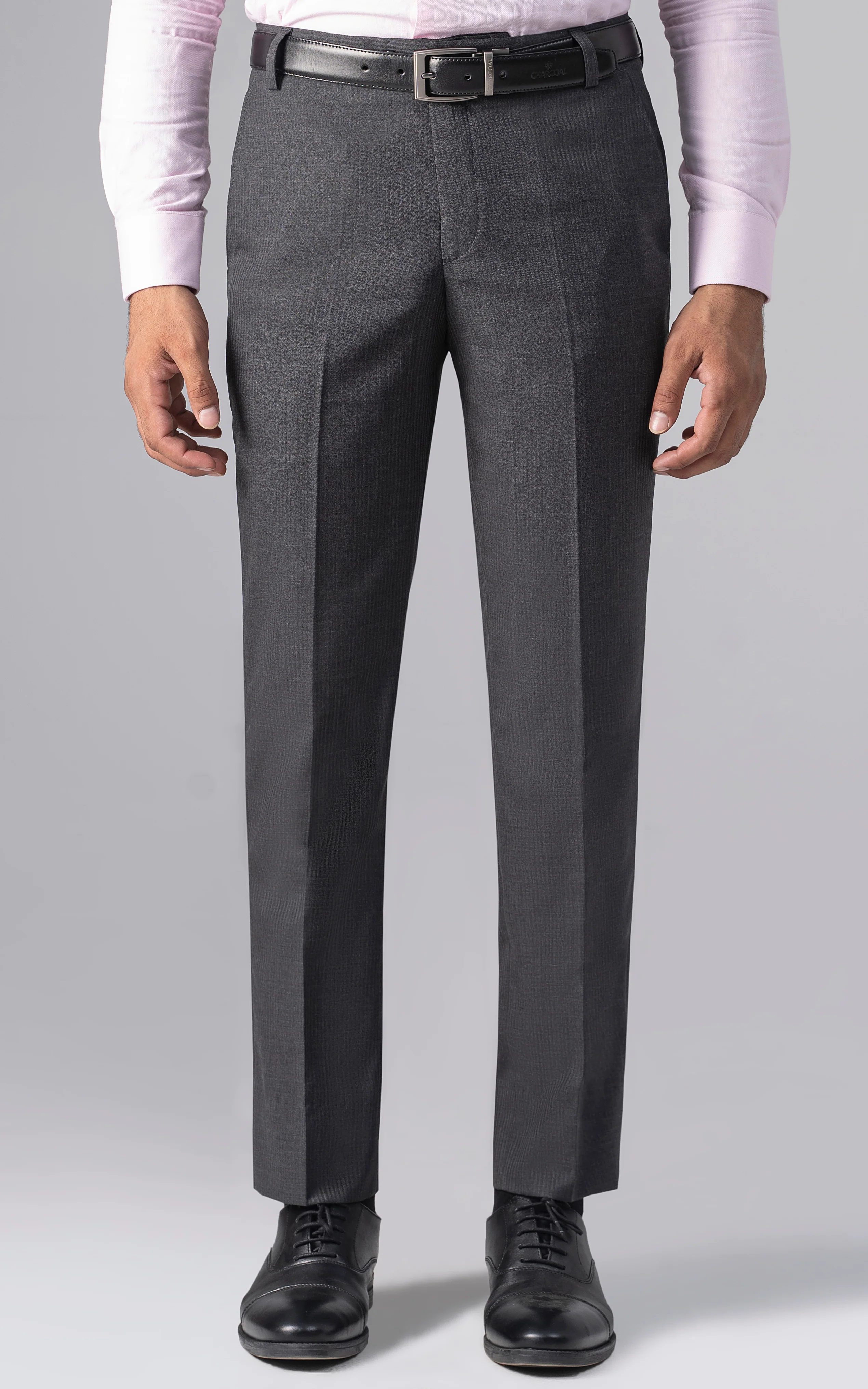 DRESS PANT SLIM FIT CHARCOAL GREY SELF - Image 3