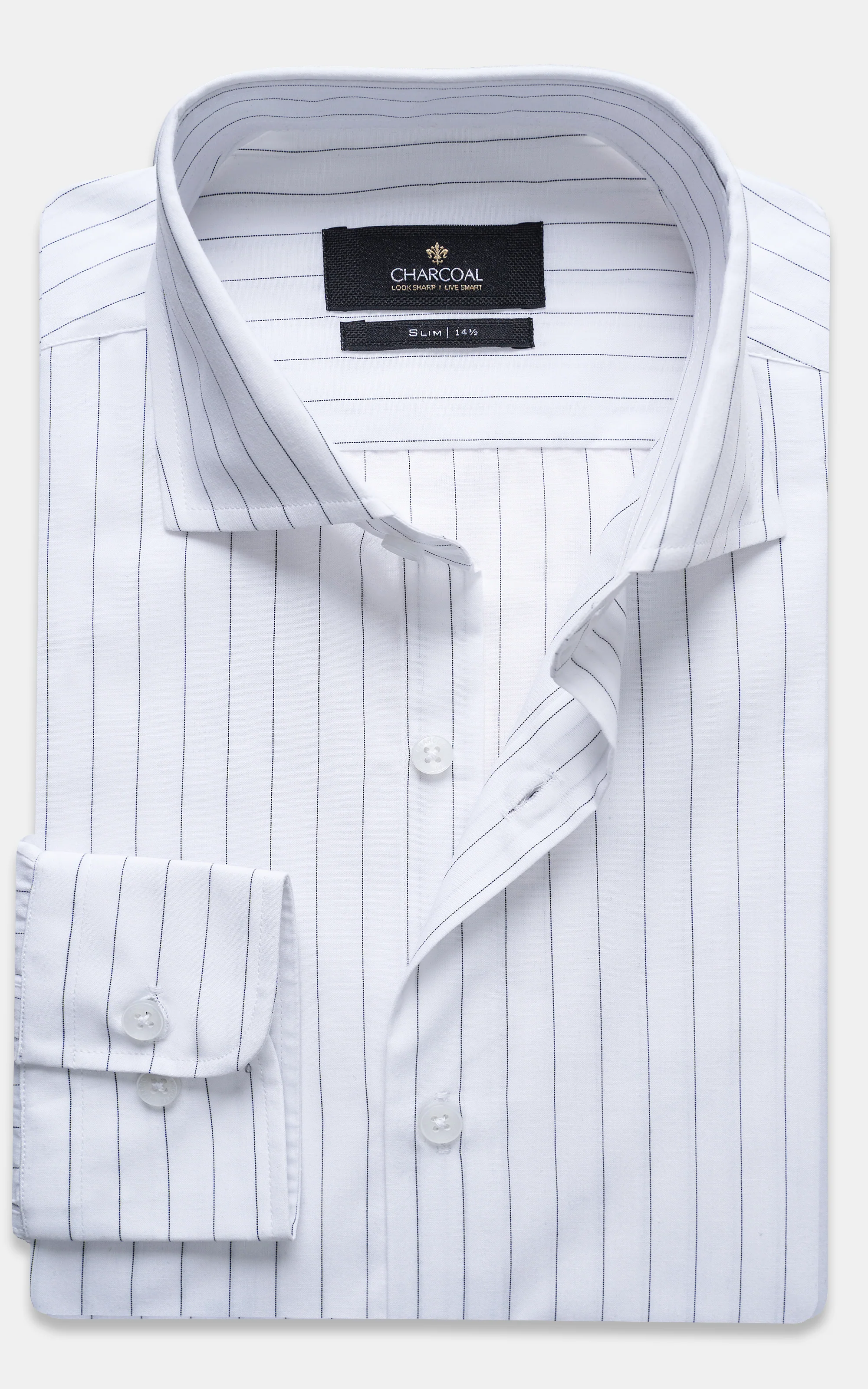DRESS SHIRT BLACK STRIPED