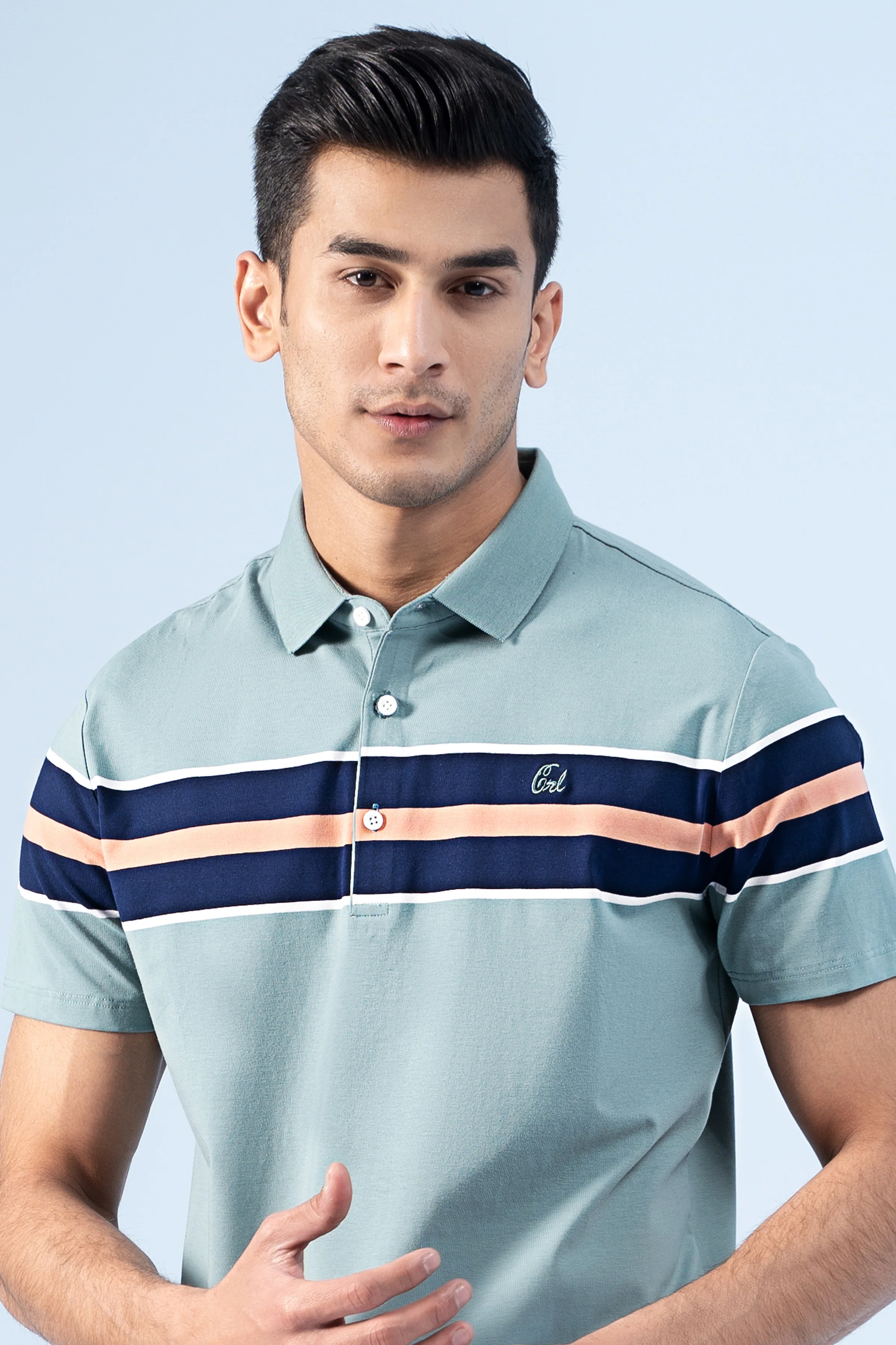 EXECUTIVE ICONIC POLO AQUA GREEN - Image 2