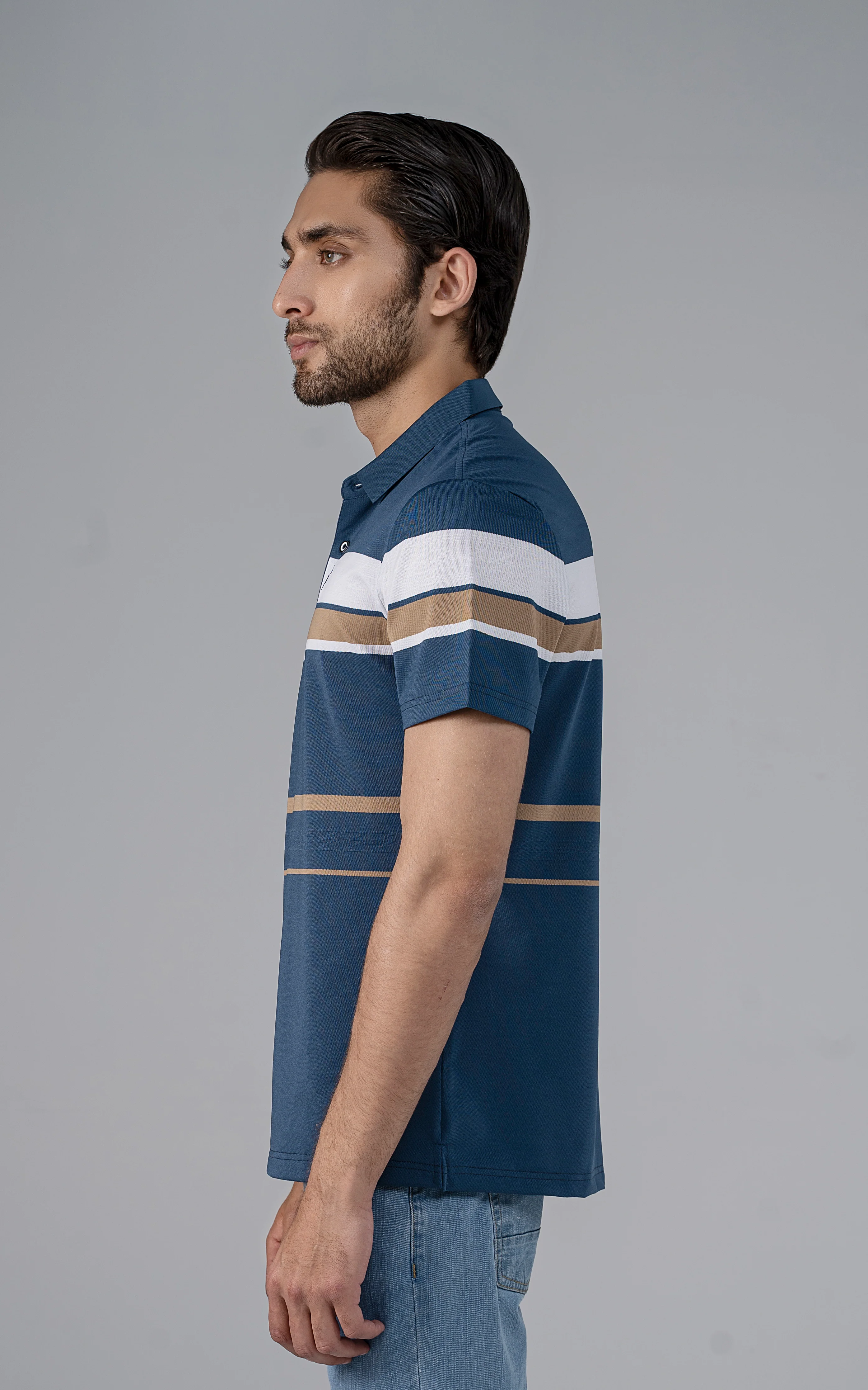 EXECUTIVE POLO SOLID COLLAR BLUE - Image 3