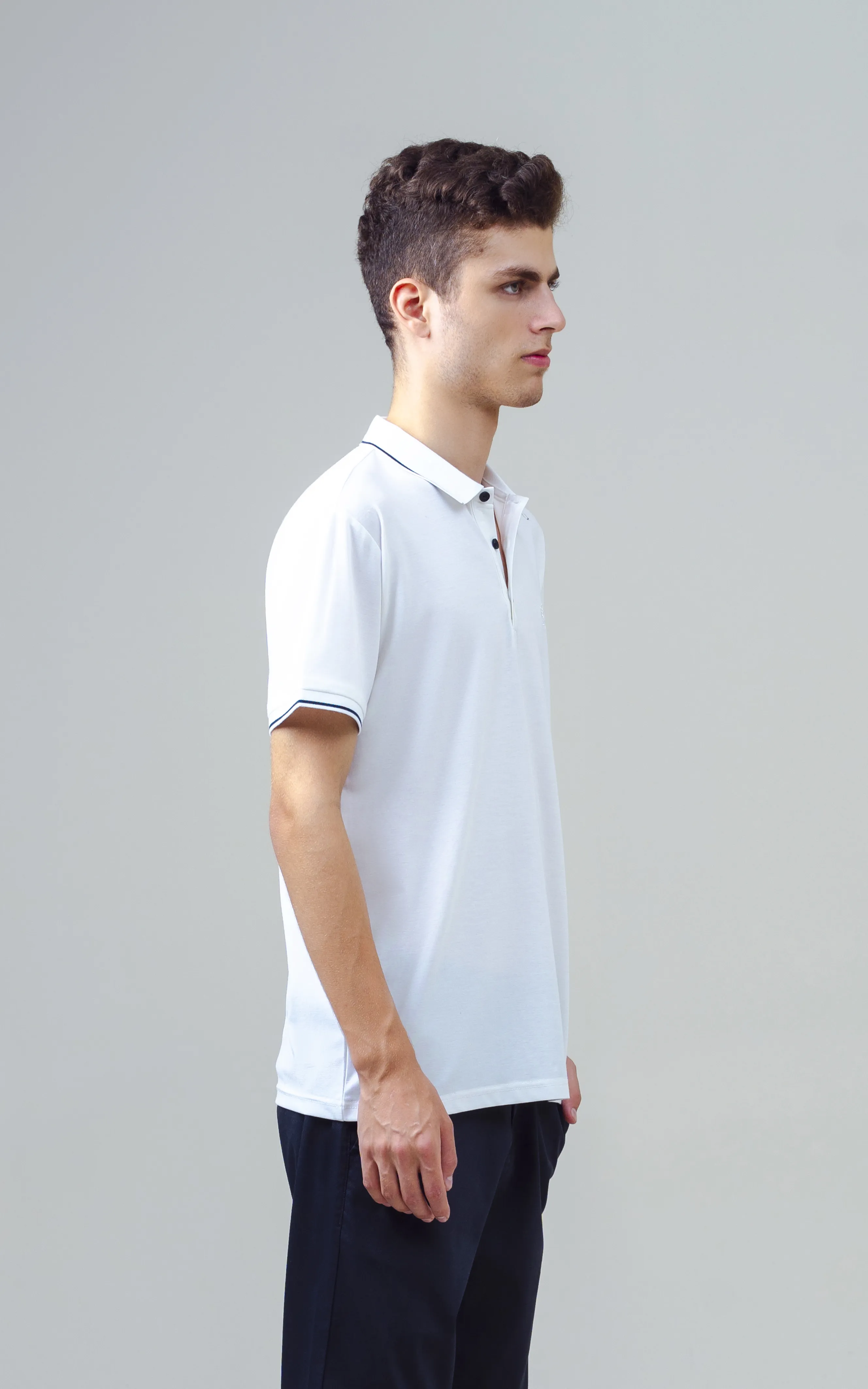 EXECUTIVE TIPPING POLO OFF WHITE - Image 4