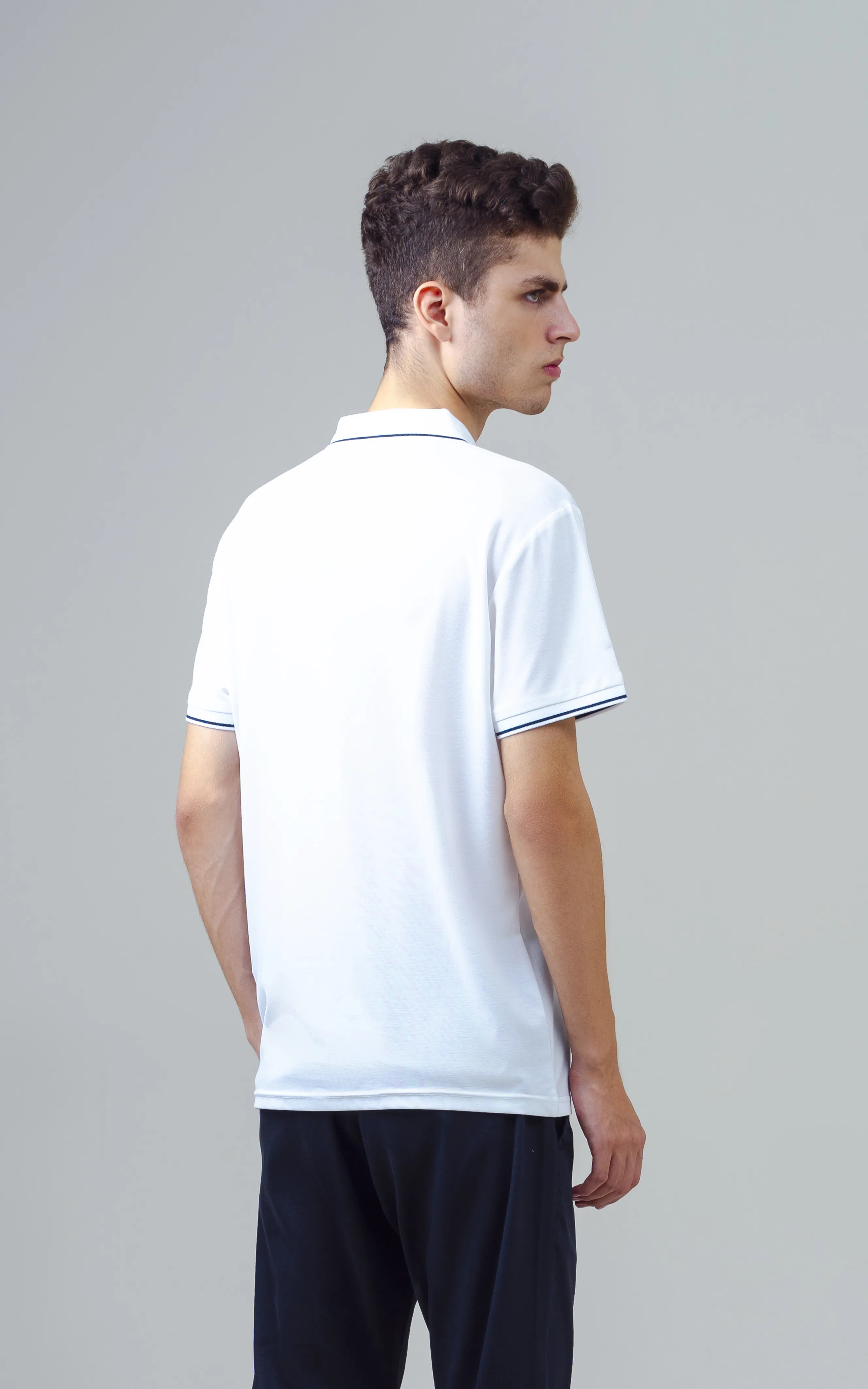 EXECUTIVE TIPPING POLO OFF WHITE - Image 5