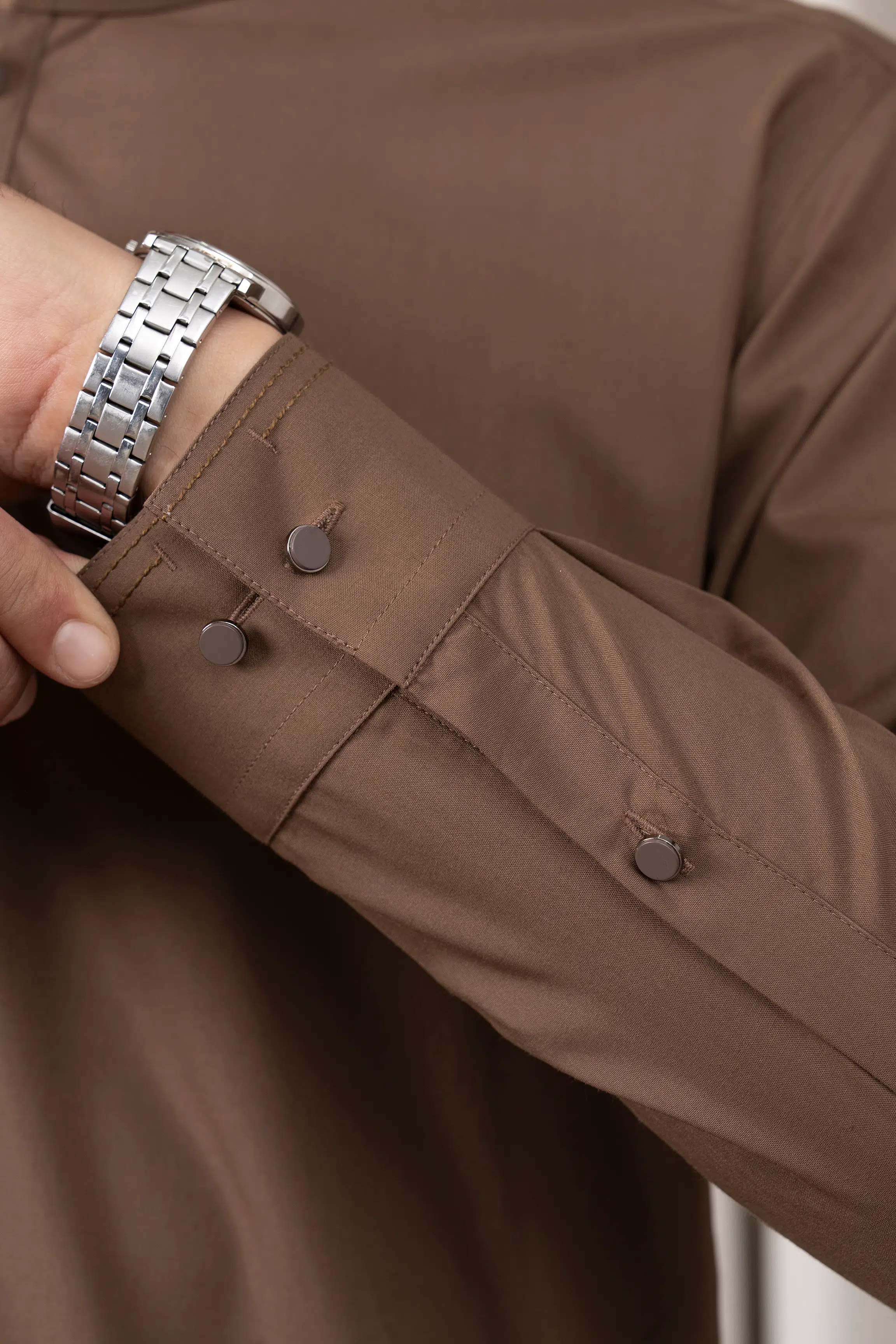 BLENDED KAMEEZ SHALWAR - PREMIUM COLLECTION BROWN - Image 8