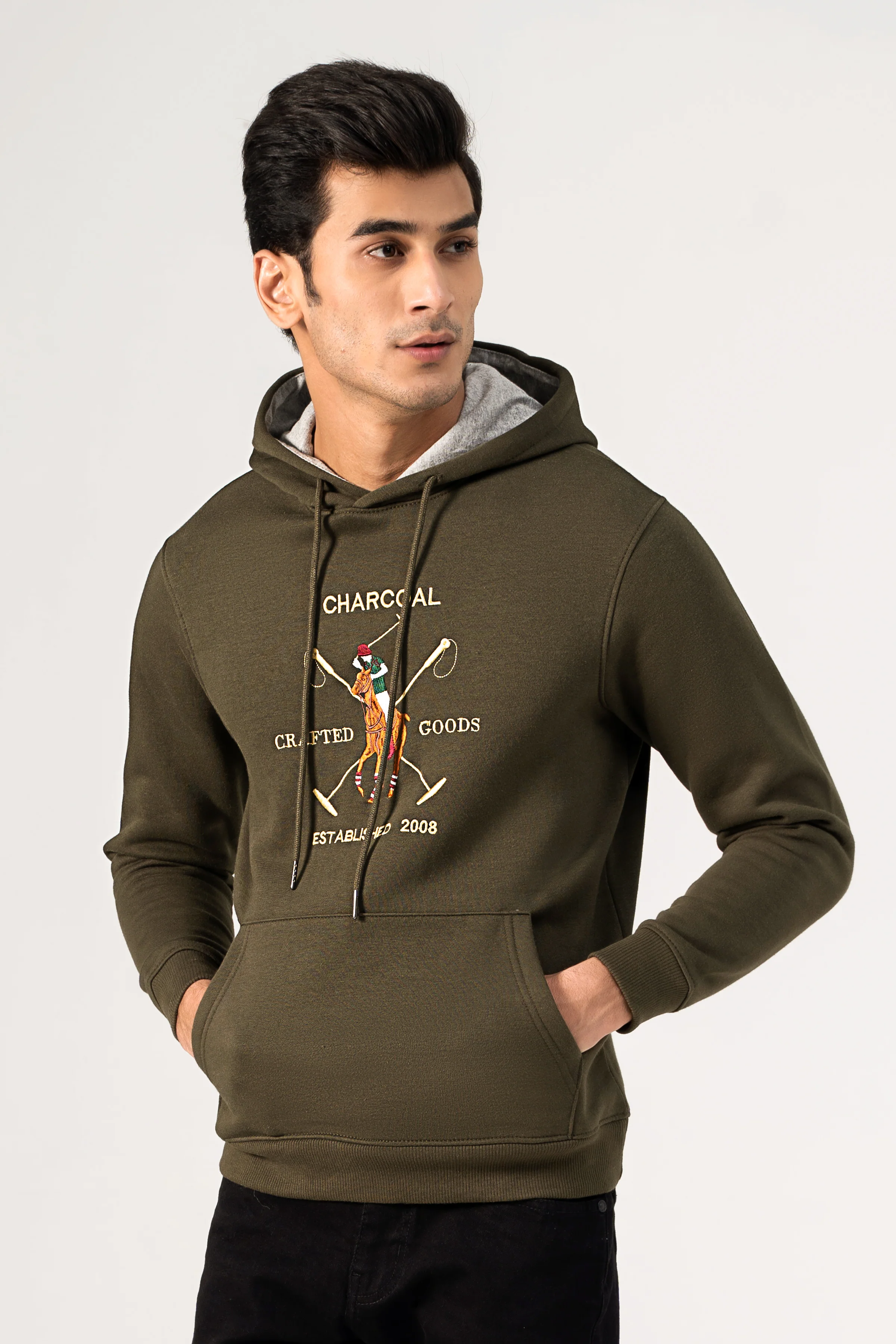 FASHION HOODIE OLIVE - Image 2