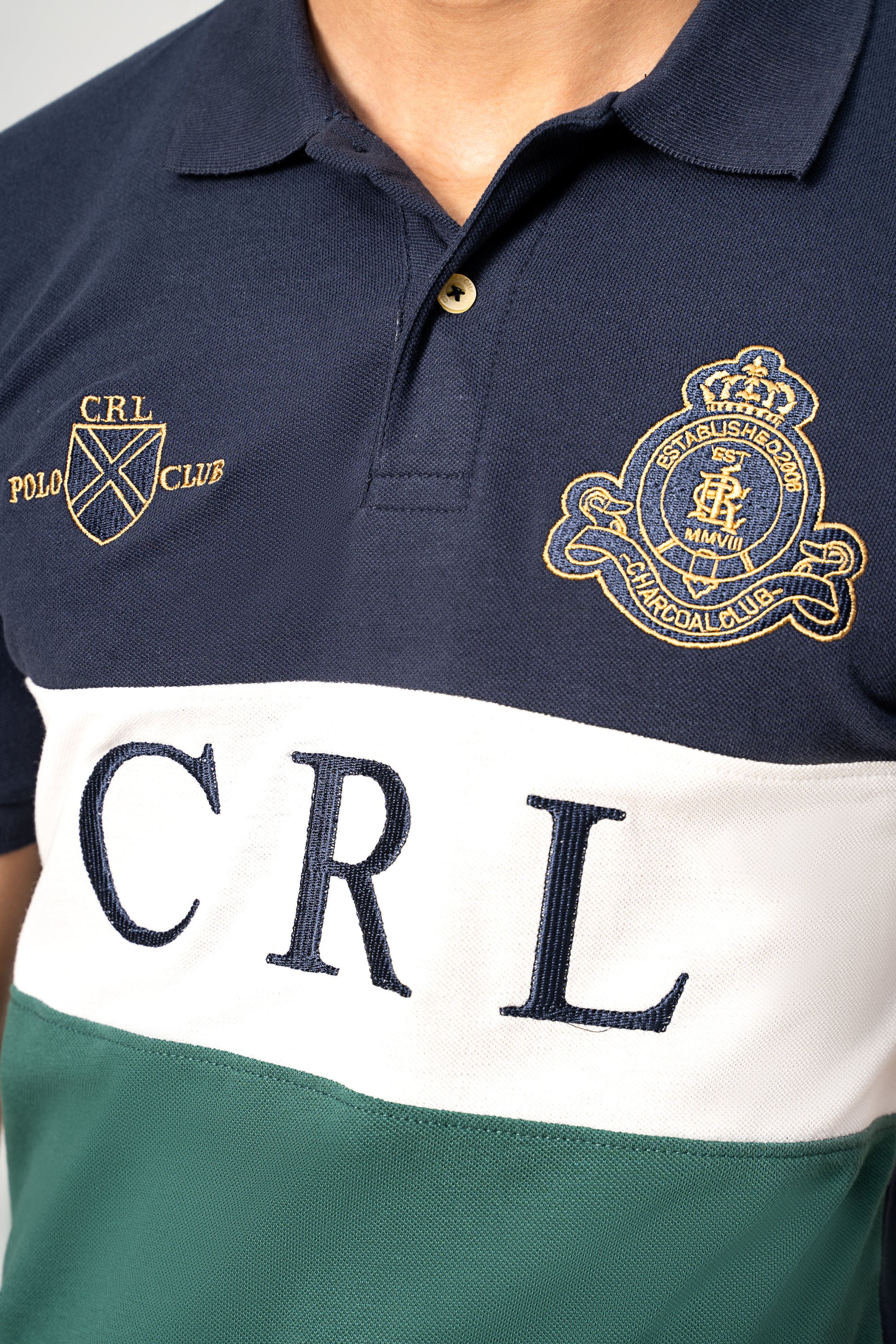 FASHION POLO NAVY WHITE GREEN - Image 5