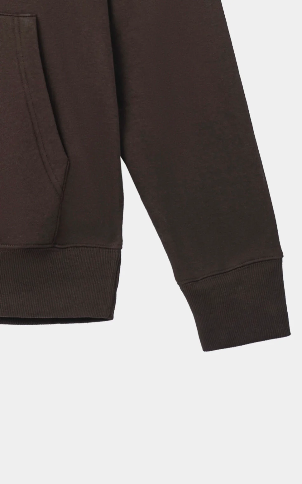FLEECE EMBROIDERED  COLLARED BROWN - Image 3