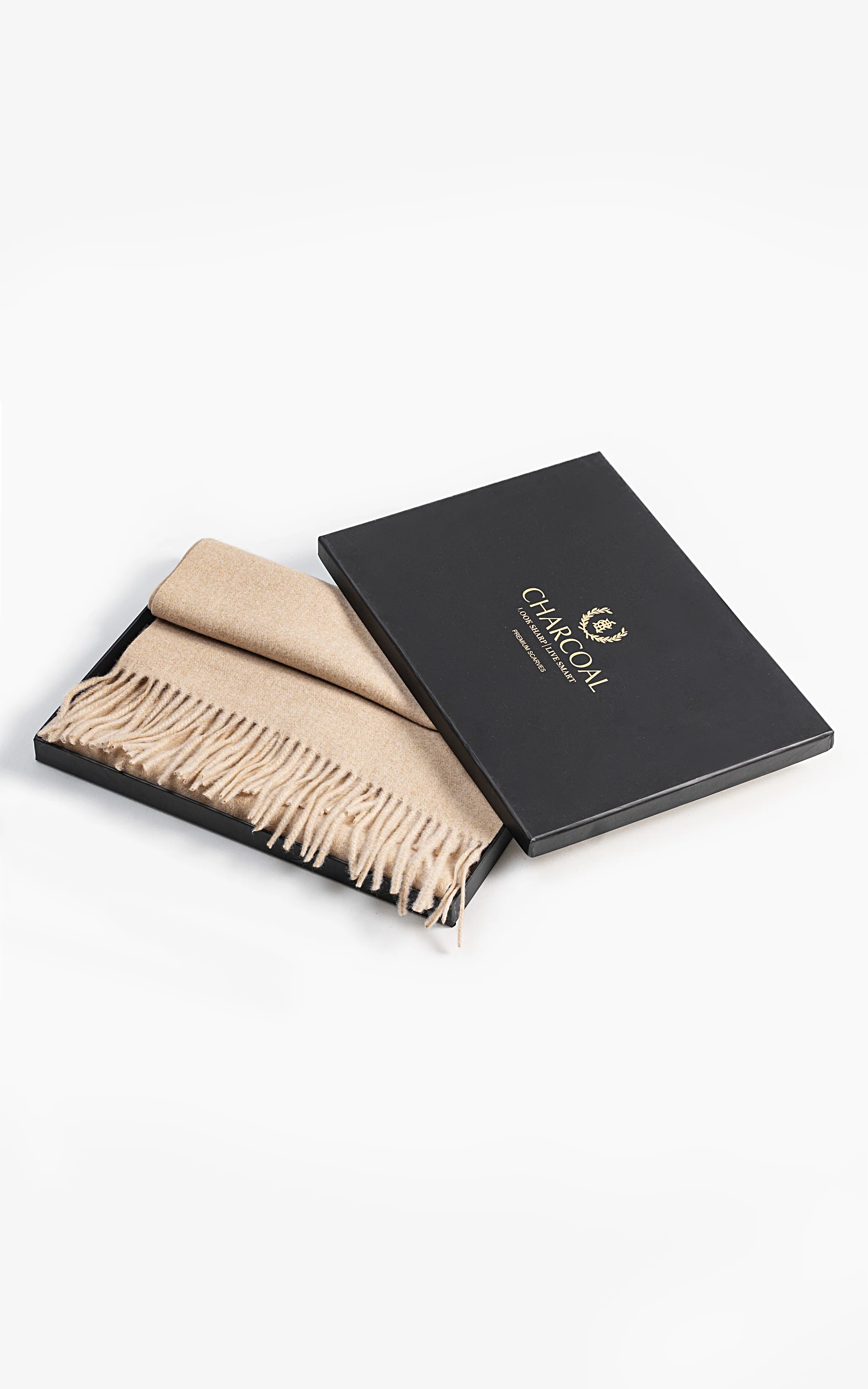 Fringe Wool blended Scarf - Image 3