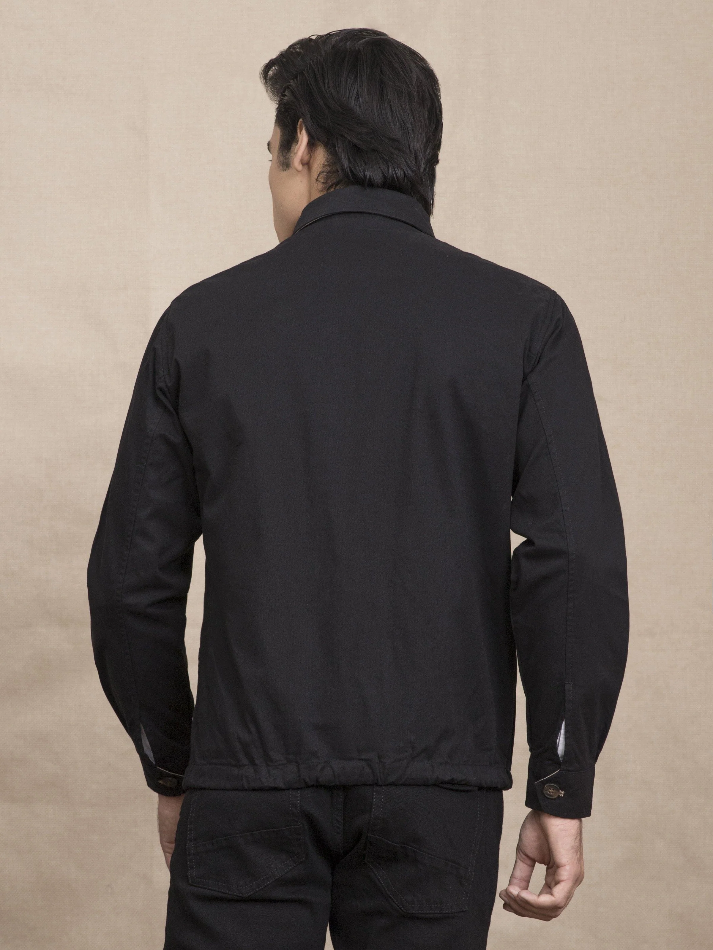 FULL SLEEVE COLLAR BLACK JACKET - Image 3