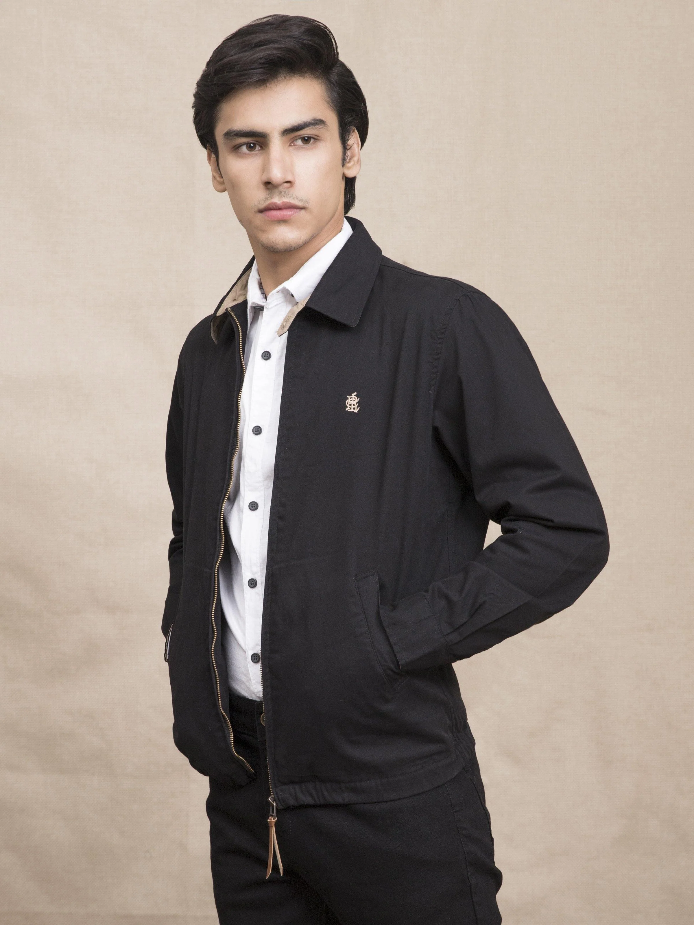FULL SLEEVE COLLAR BLACK JACKET - Image 5