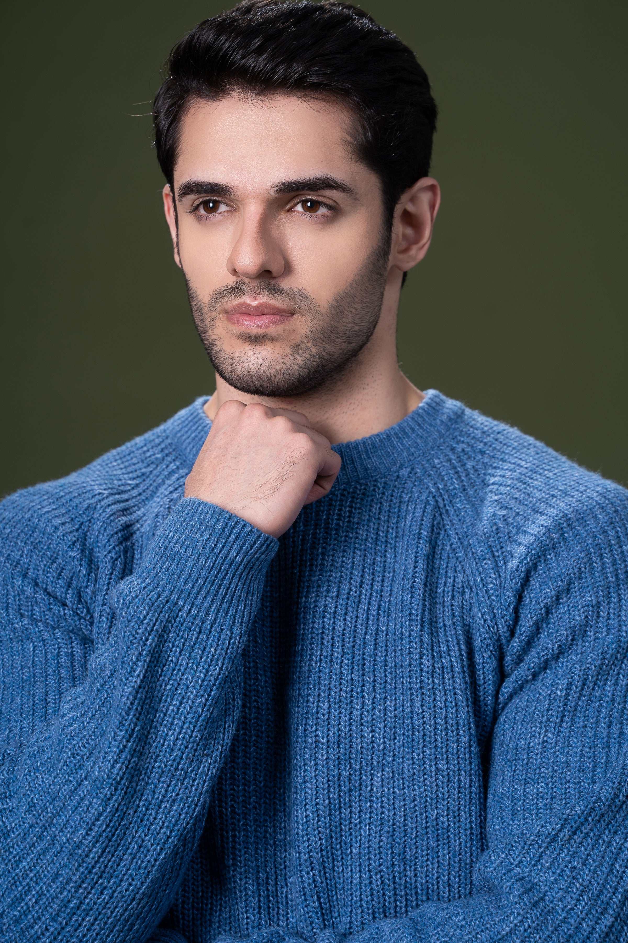 FULL SLEEVE SWEATER BLUE - Image 4