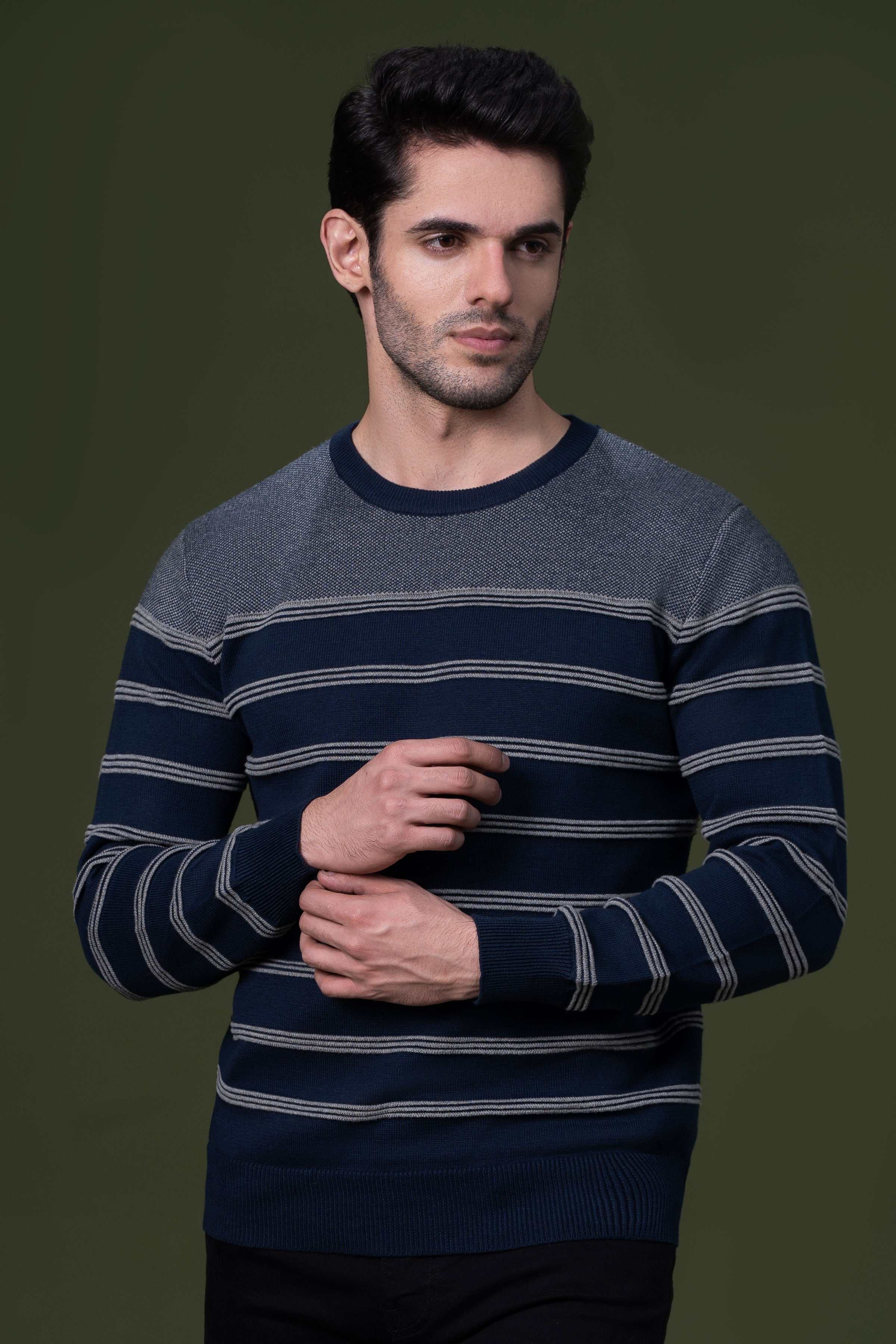 FULL SLEEVE SWEATER DARK NAVY - Image 2
