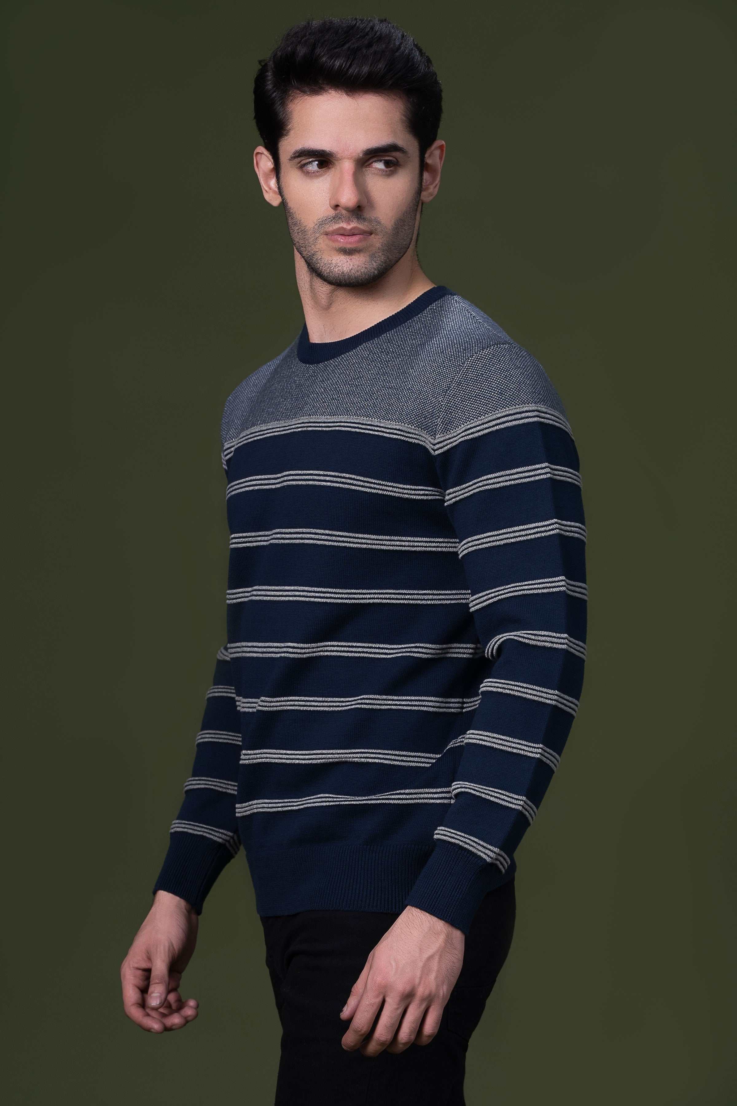 FULL SLEEVE SWEATER DARK NAVY - Image 3