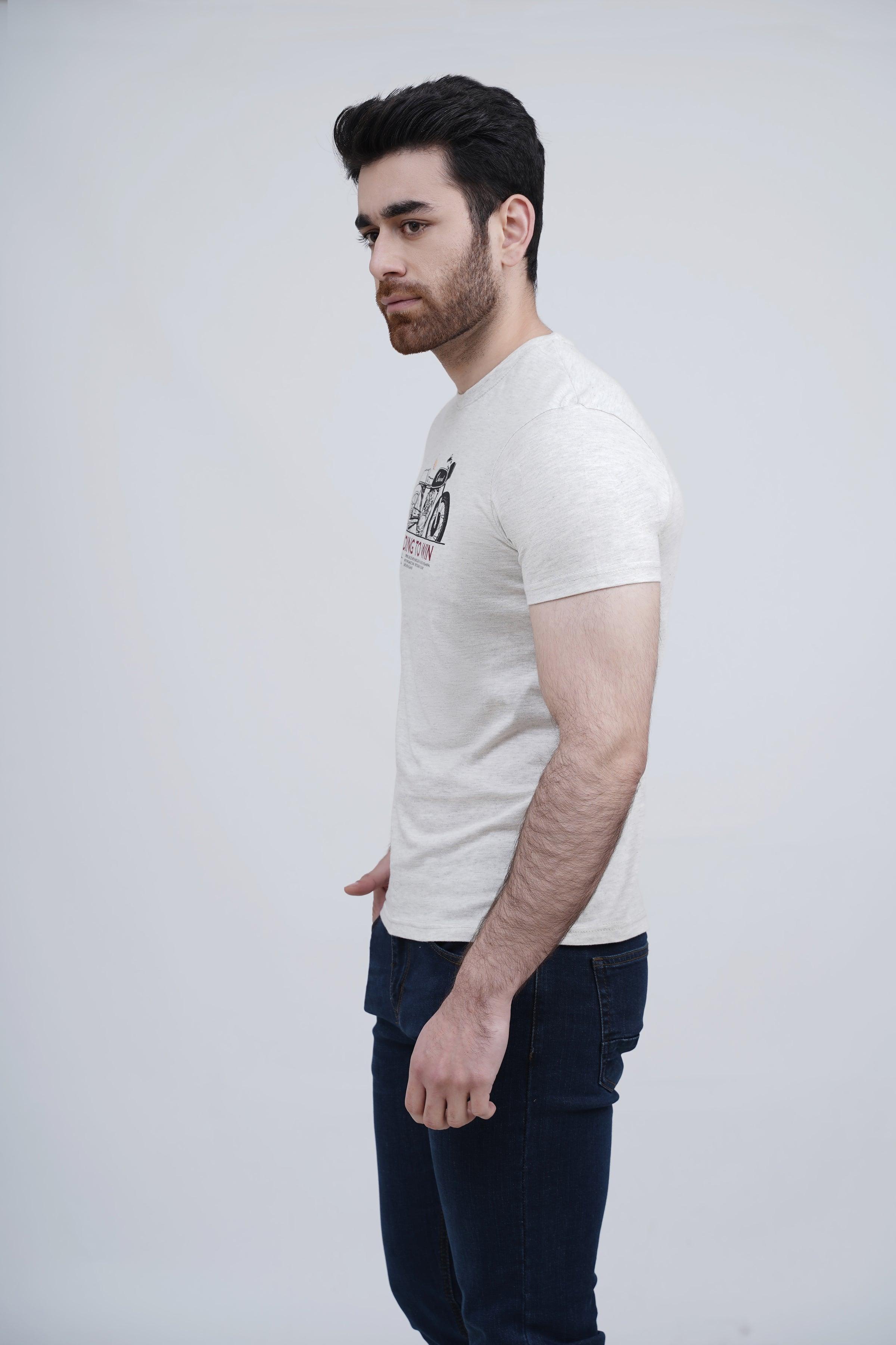 GRAPHIC T SHIRT OATMEAL - Image 2