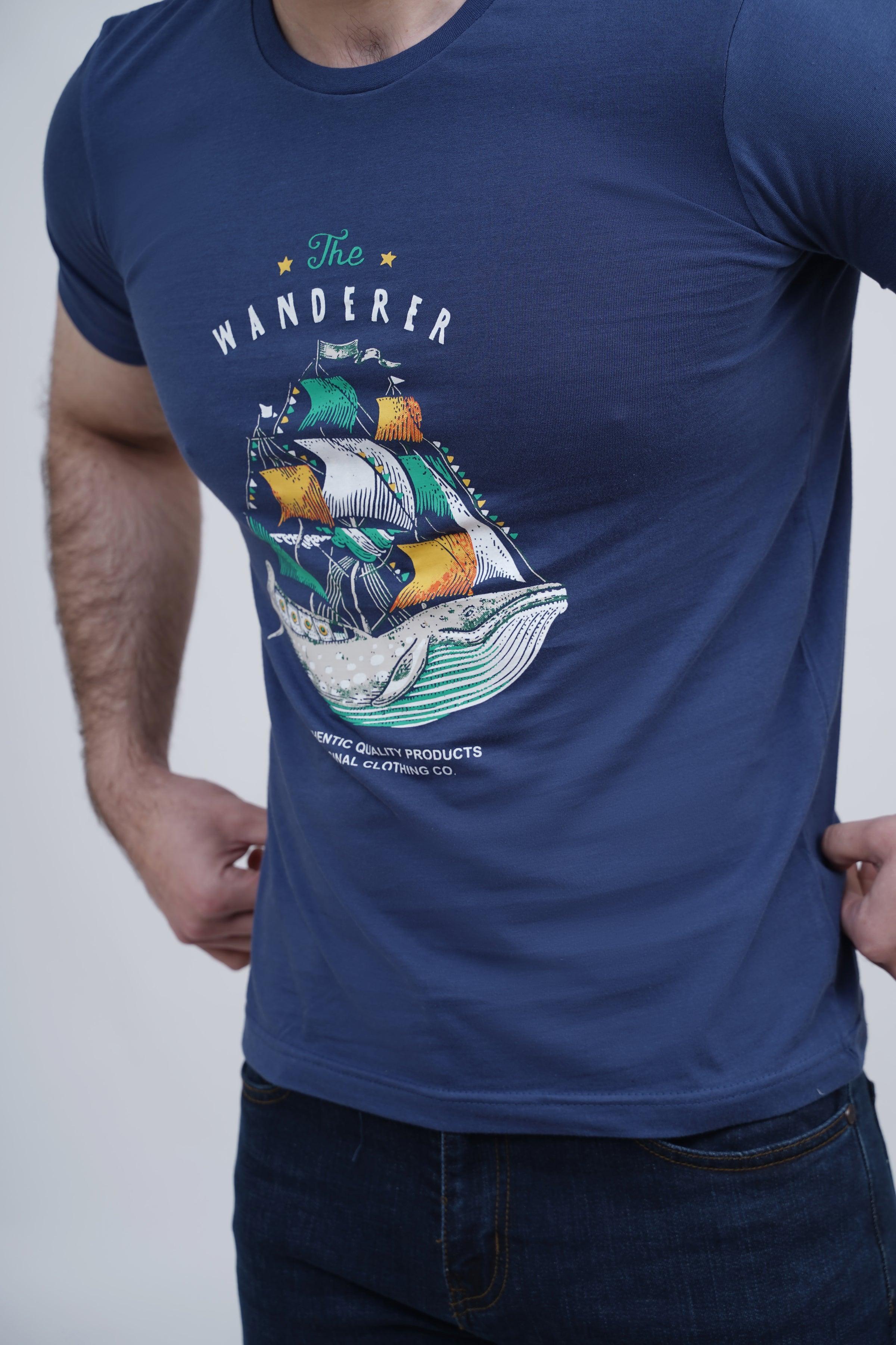GRAPHIC T SHIRT BLUE - Image 4