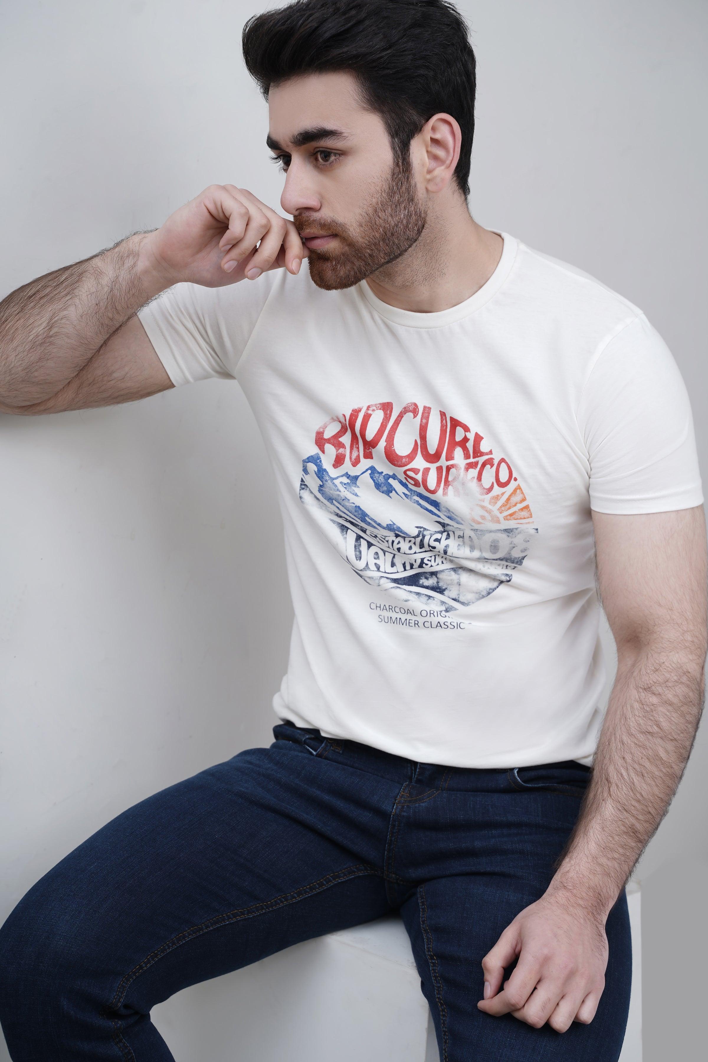 GRAPHIC T SHIRT OFF WHITE - Image 4