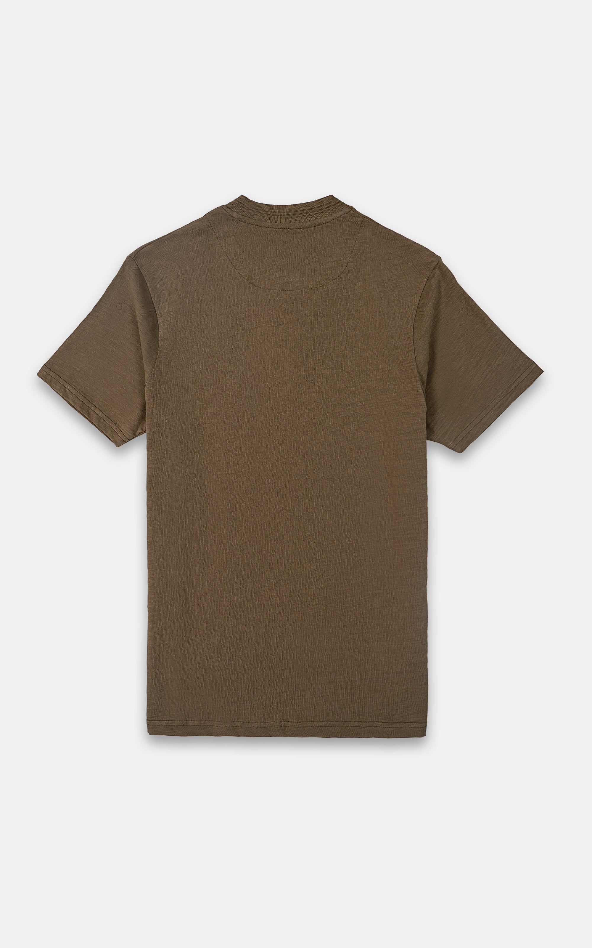 HENLEY T-SHIRT OLIVE GREEN - Image 3