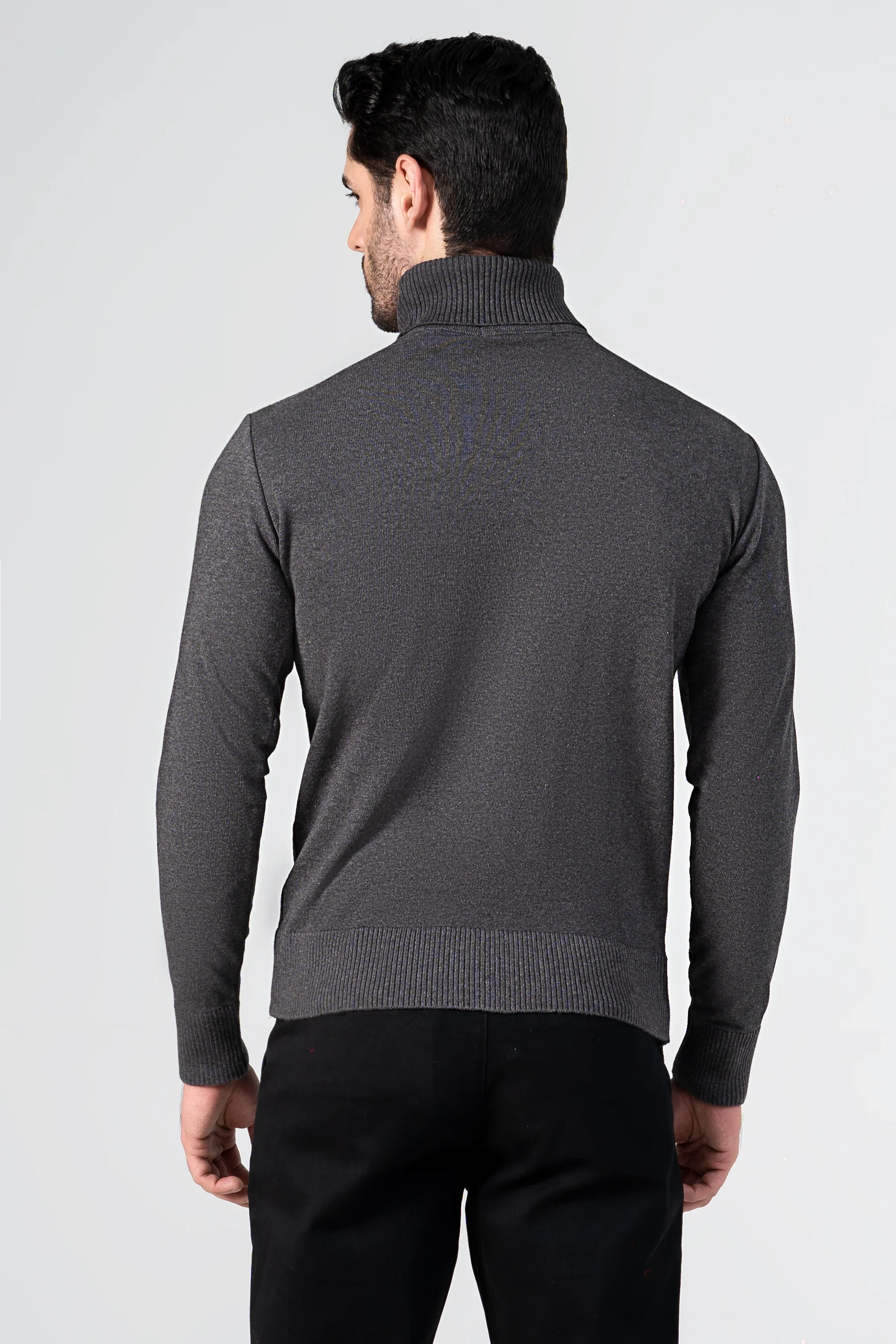Signature Turtle Neck Dark Grey - Image 5