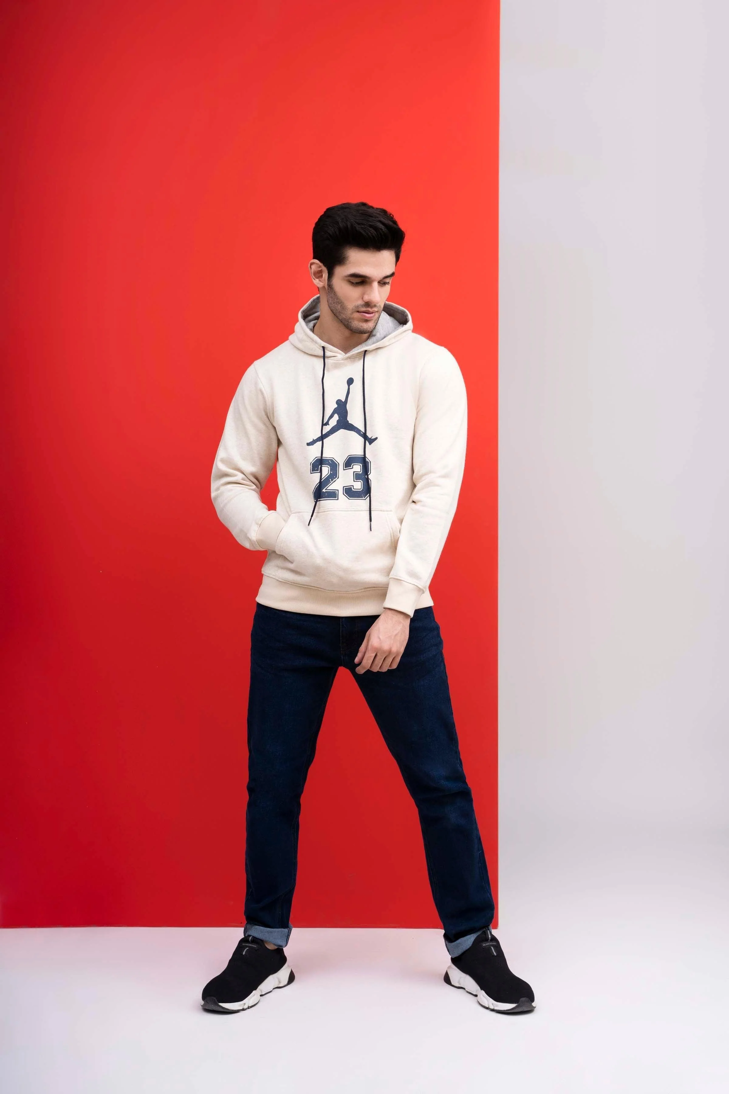 HOODIE JORDAN KANGROO STYLE BEIGE