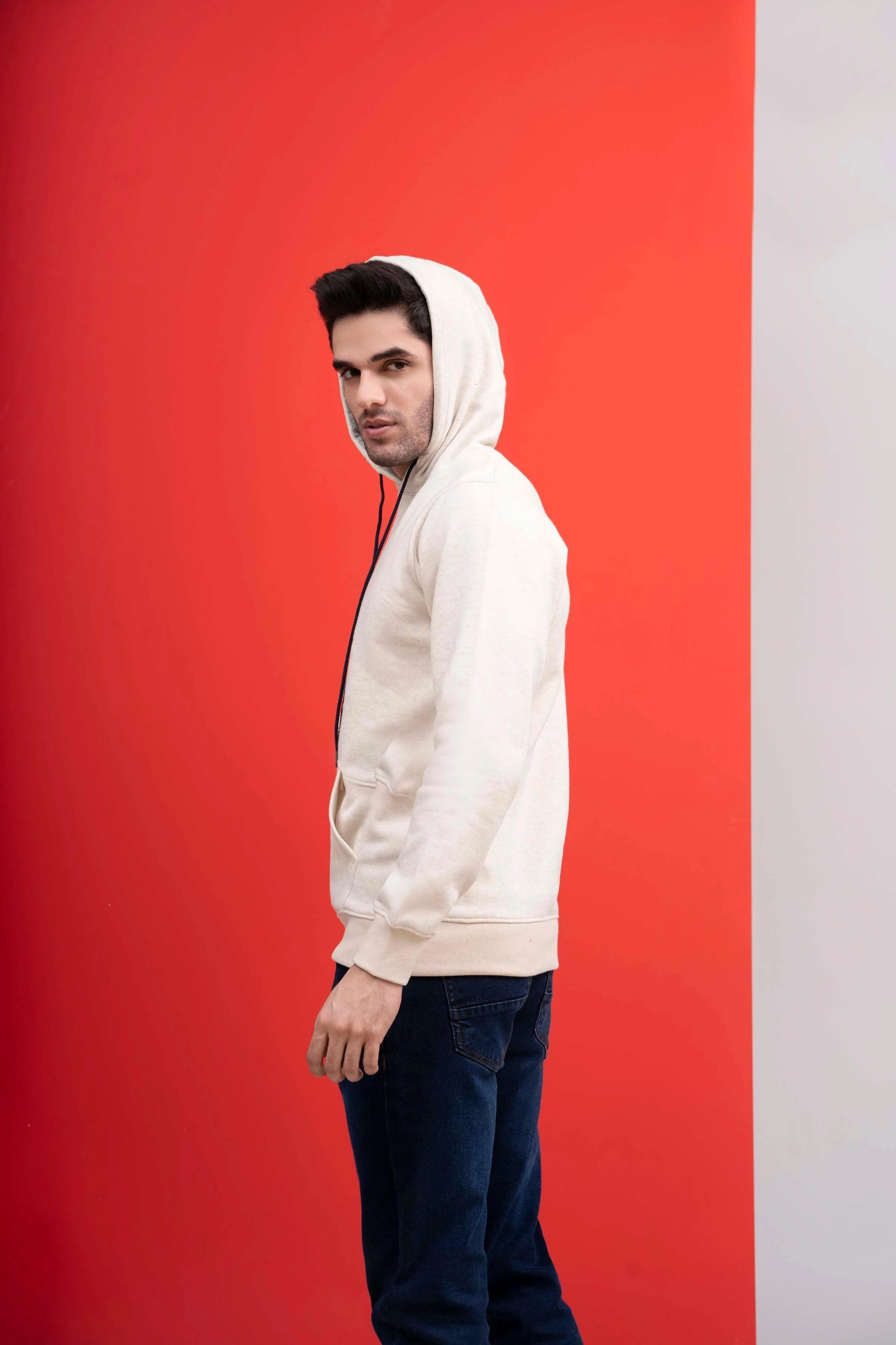 HOODIE JORDAN KANGROO STYLE BEIGE - Image 3